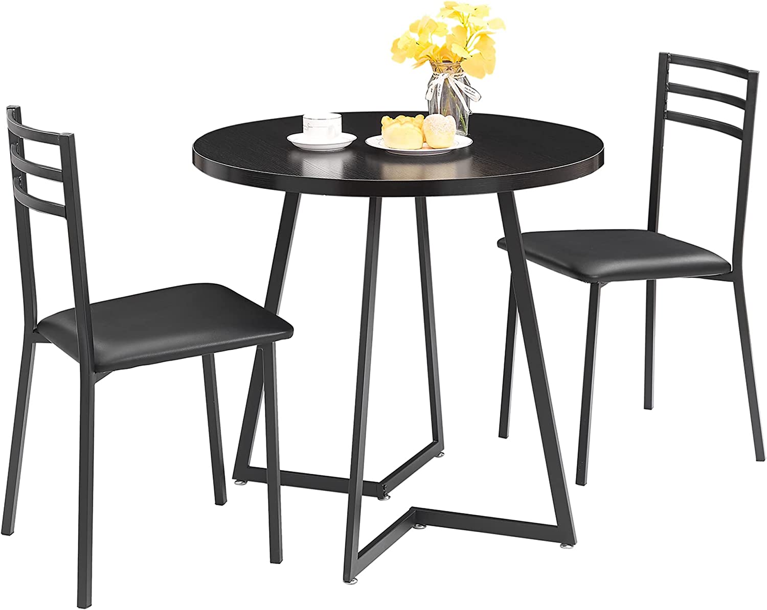VECELO 3 Piece Kitchen Dining Room Set - VECELO