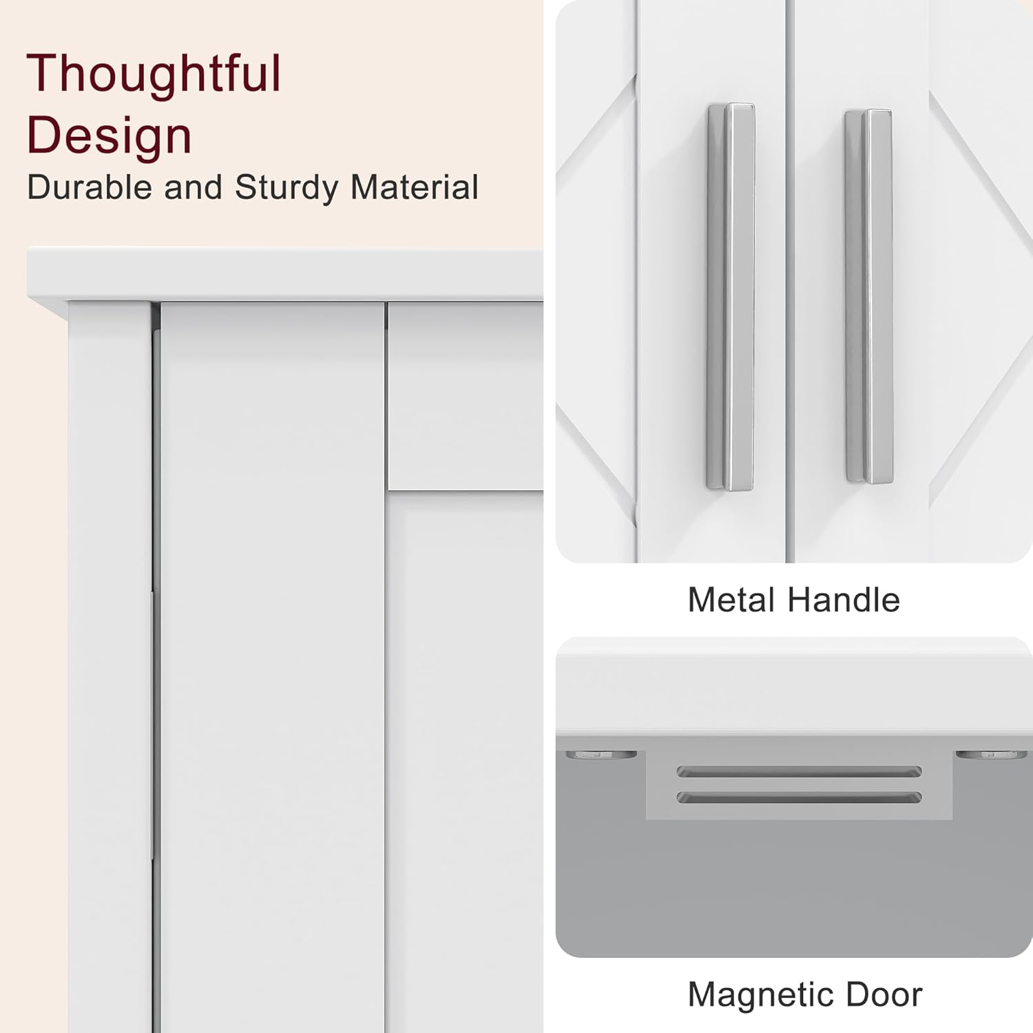 VECELO Bathroom Floor Cabinet with Drawers - VECELO