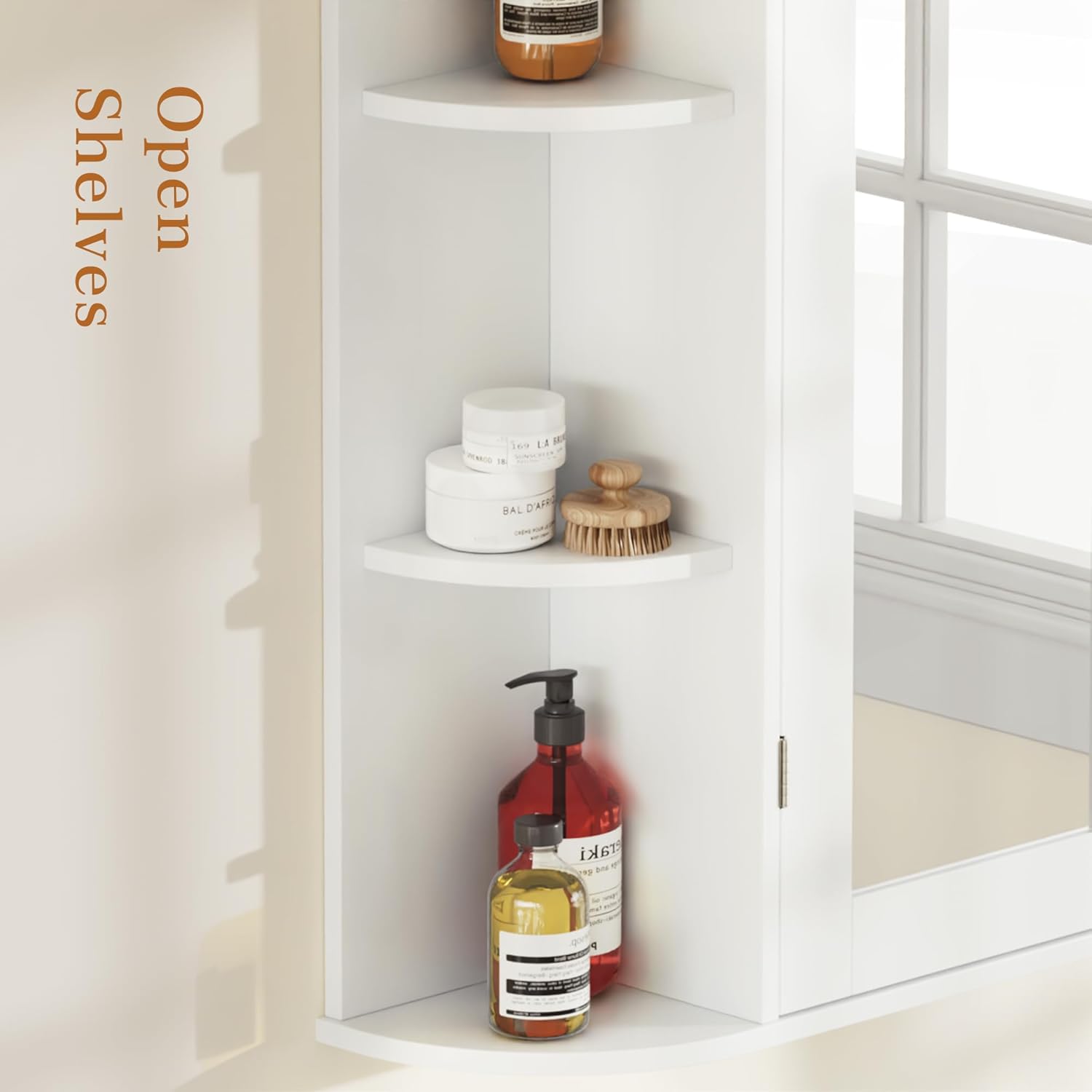 VECELO Bathroom Wall Cabinet with Mirror - VECELO