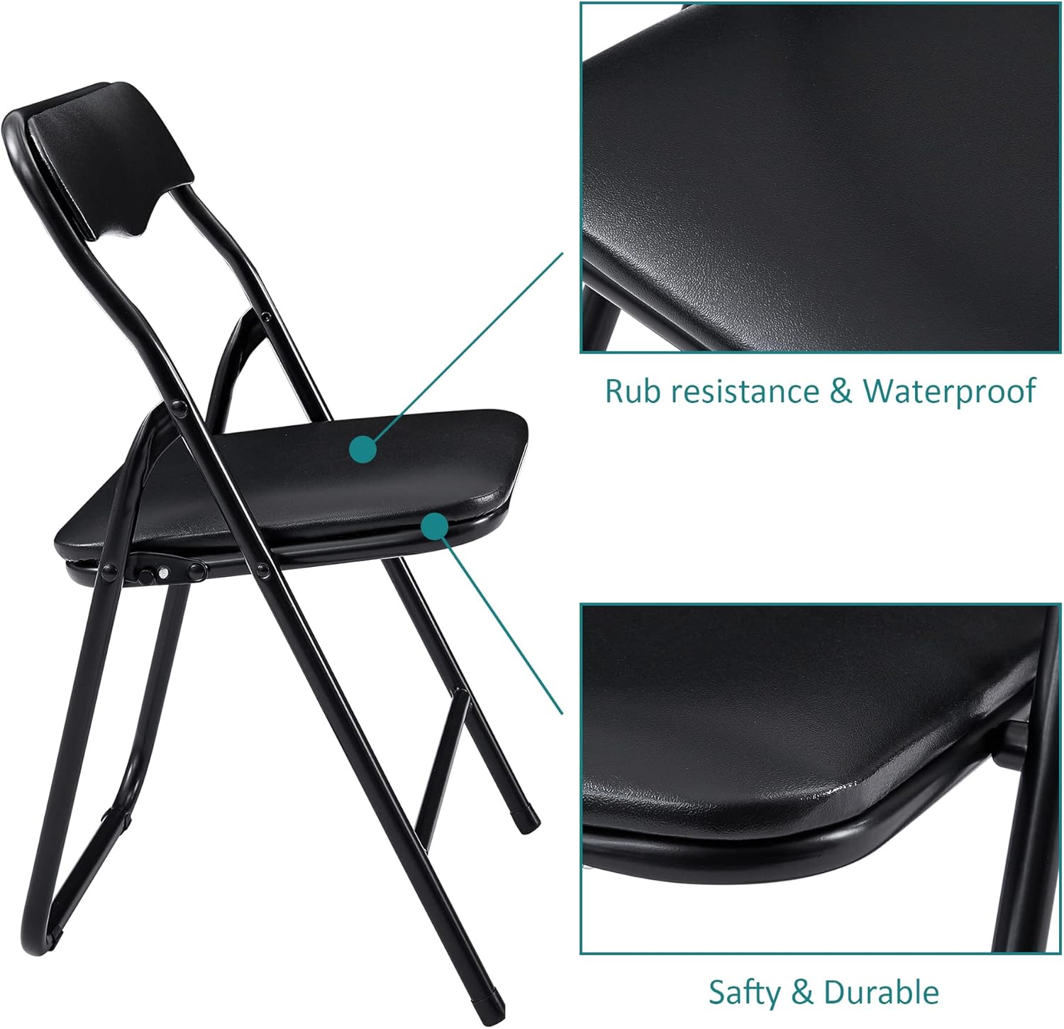 VECELO Kids Folding Activity Table and Chairs 5 Pcs Set/3 Pcs Sets, Portable