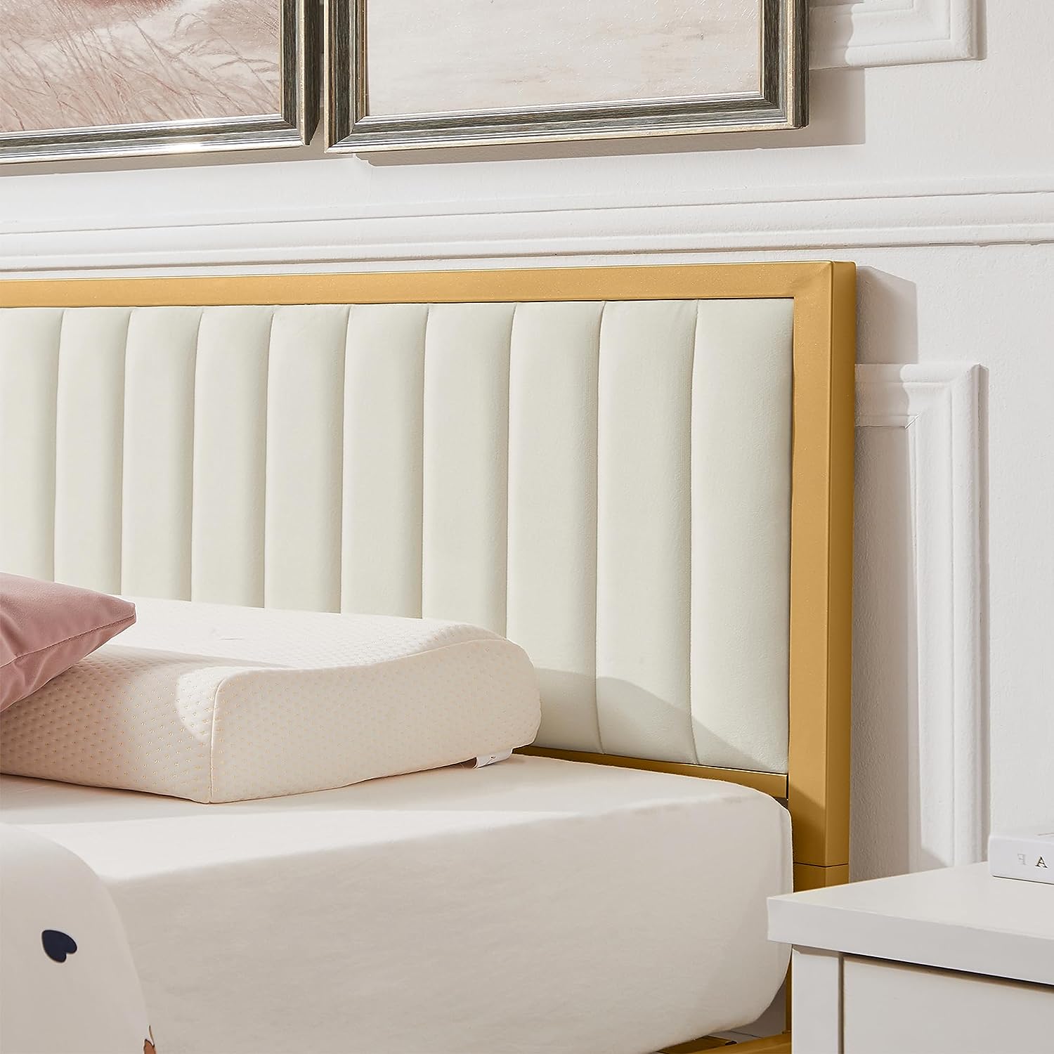 VECELO Bed Frame with Upholstered Tufted Headboard & Footboard - VECELO