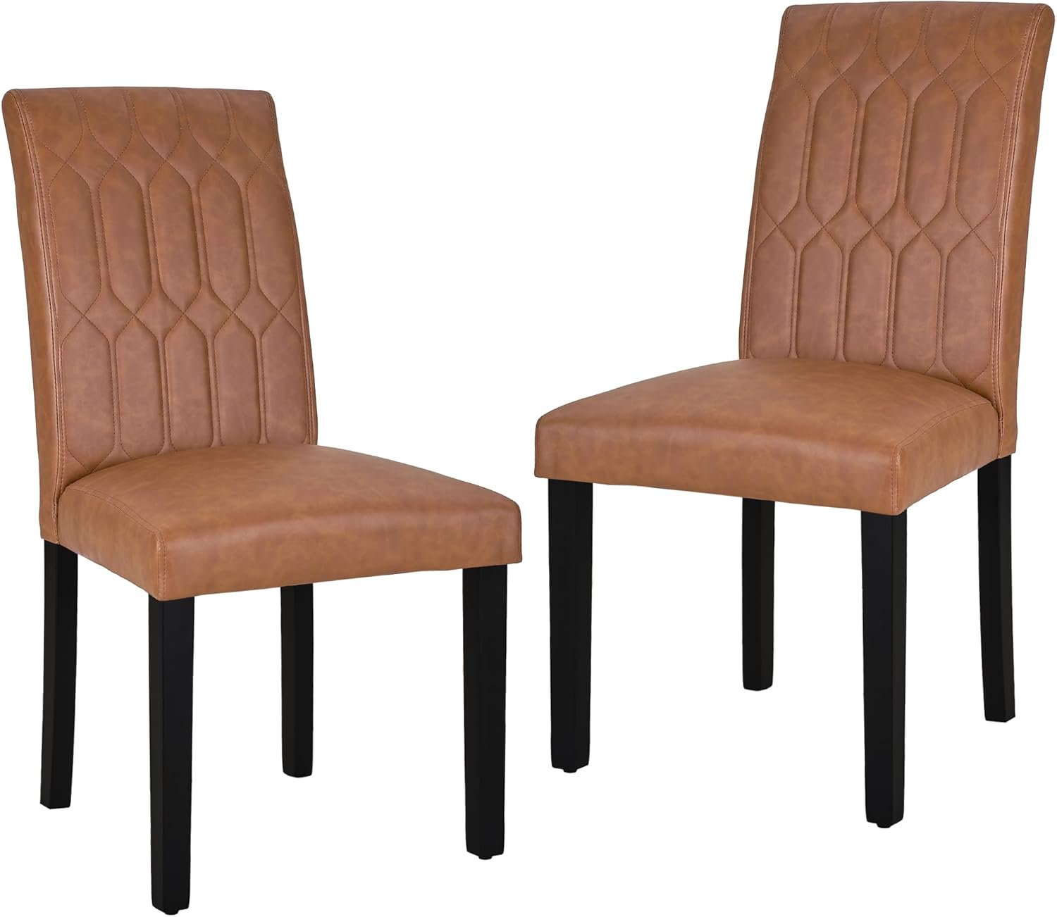 VECELO Upholstered Dining Chairs Set of 2