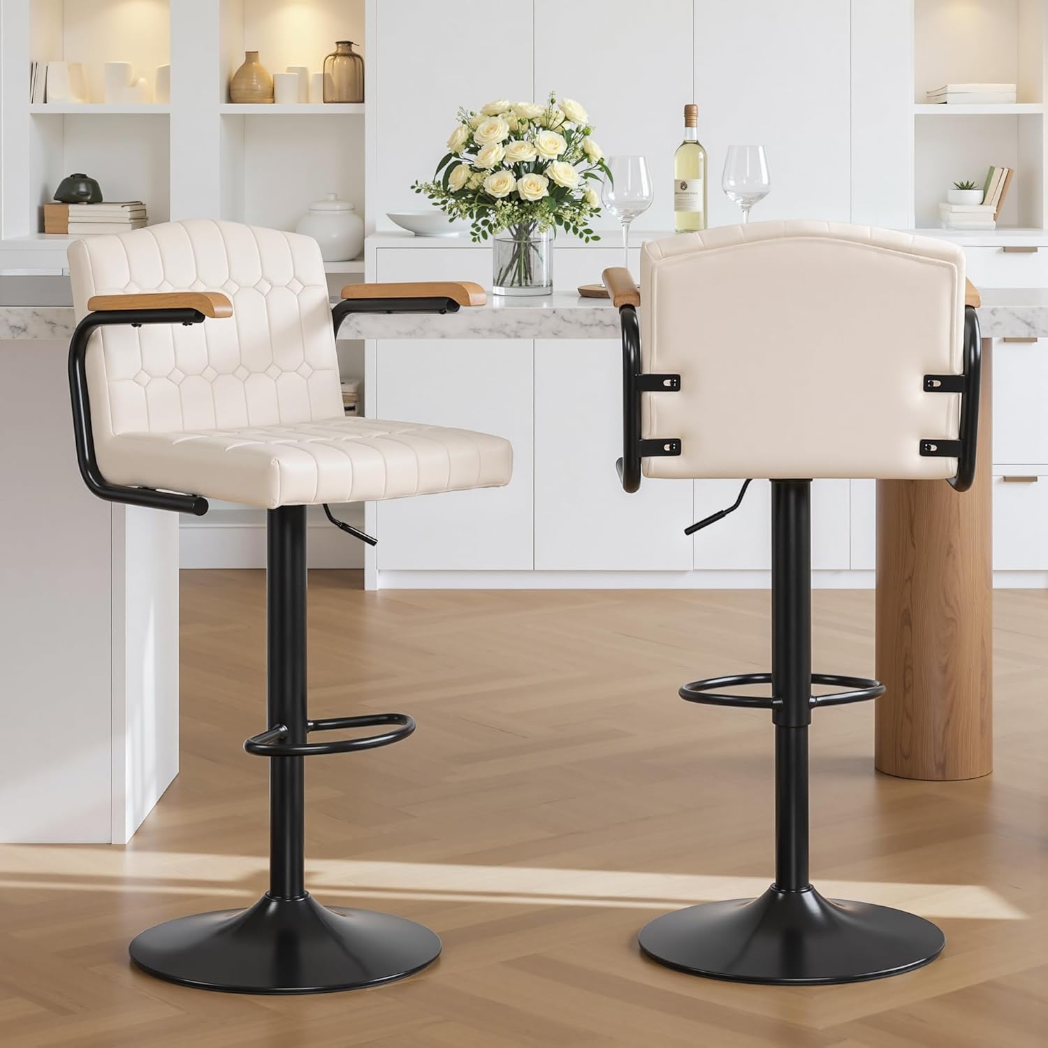 VECELO Bar Stools Set of 2