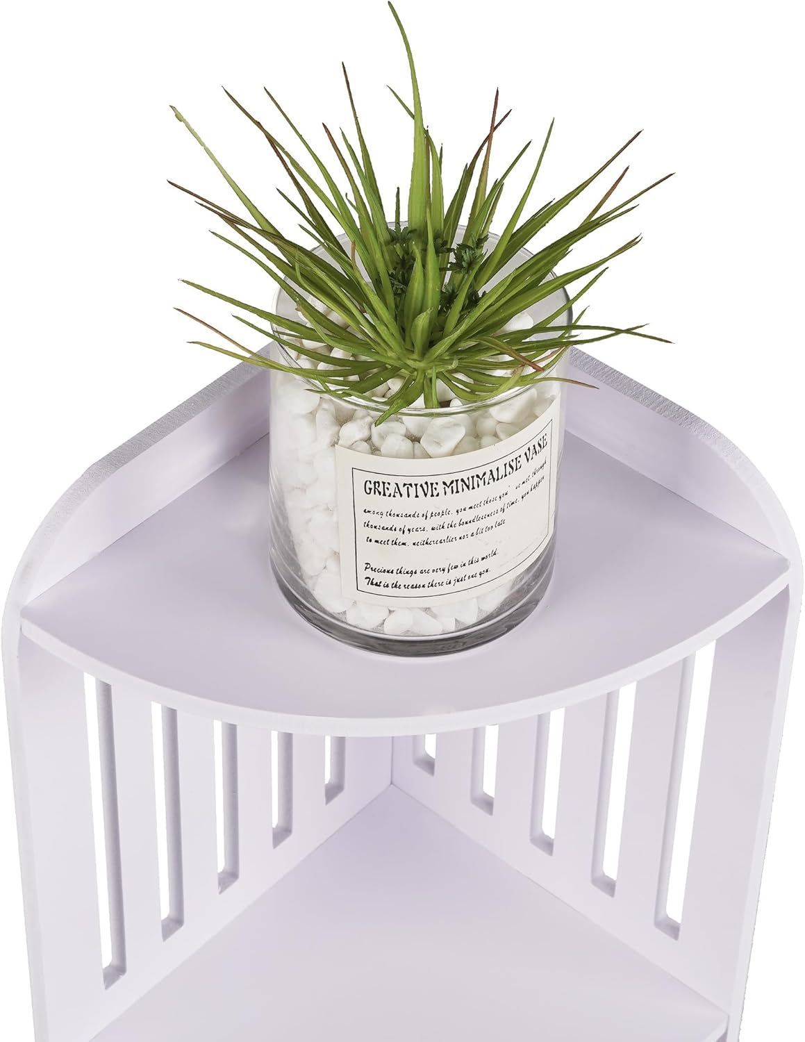 VECELO Corner Shelf Stand, Small Bathroom Storage Cabinet for Narrow Space