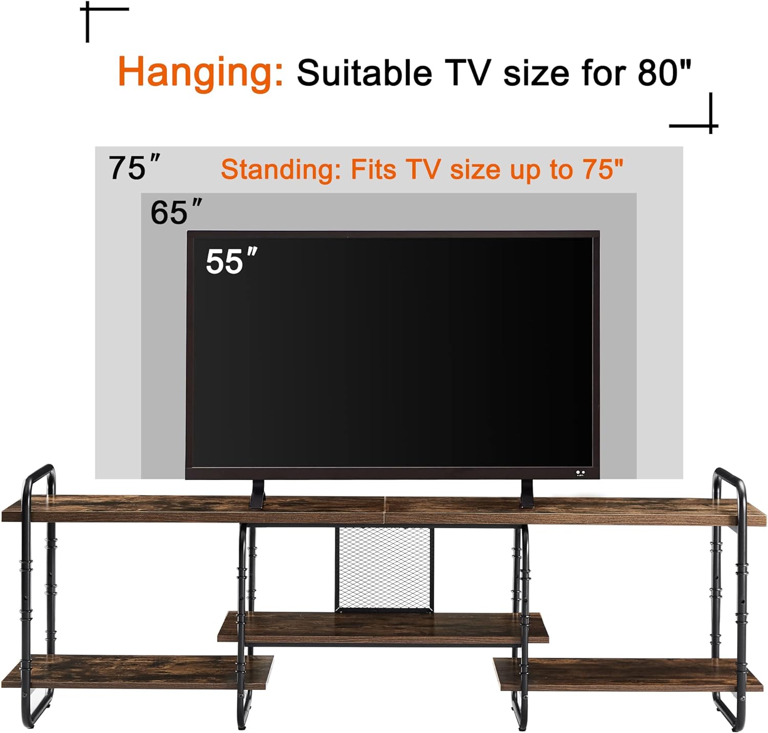 Industrial Television Stand TV Entertainment Center