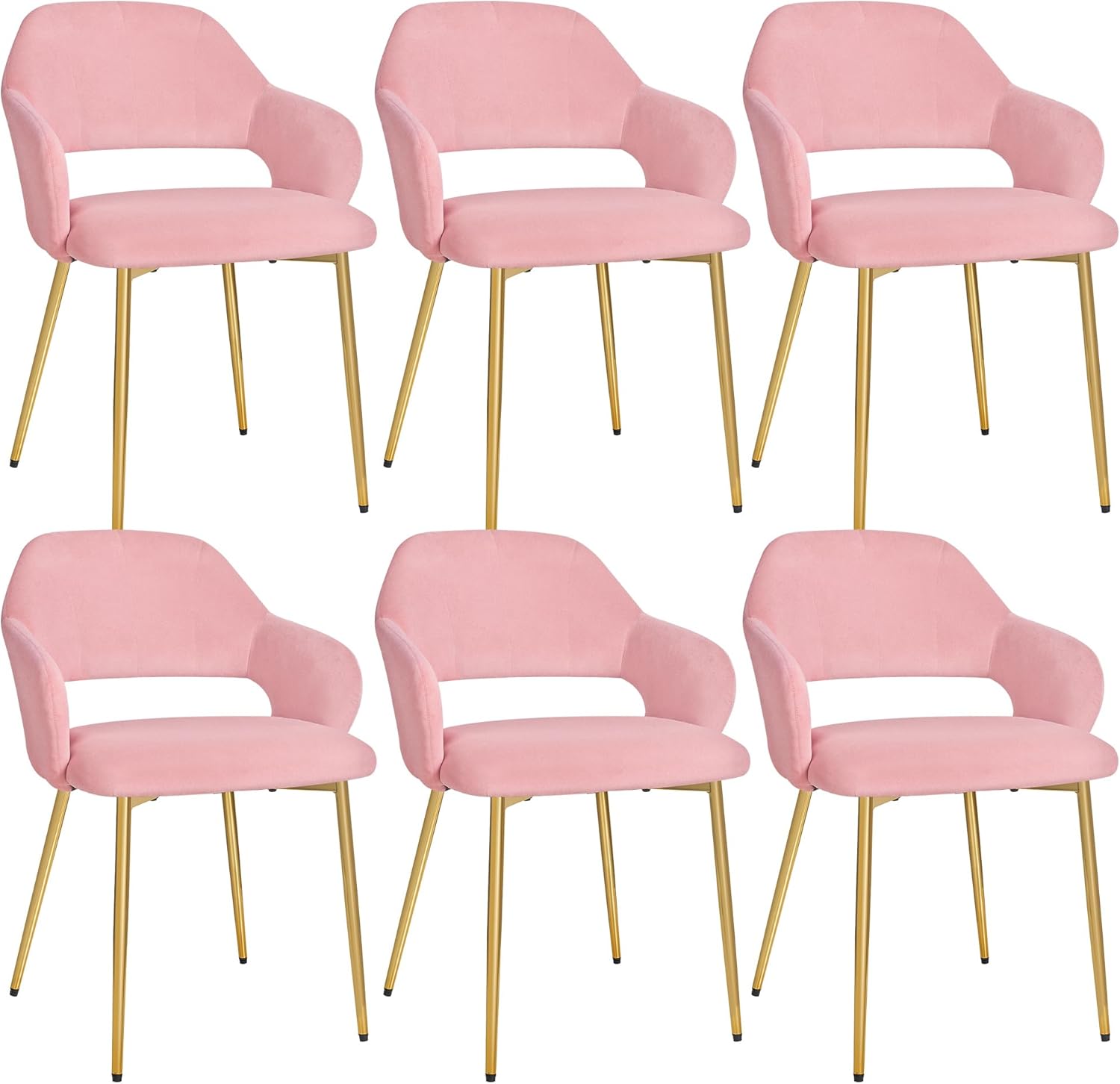 VECELO Velvet Dining Chairs Set of 6