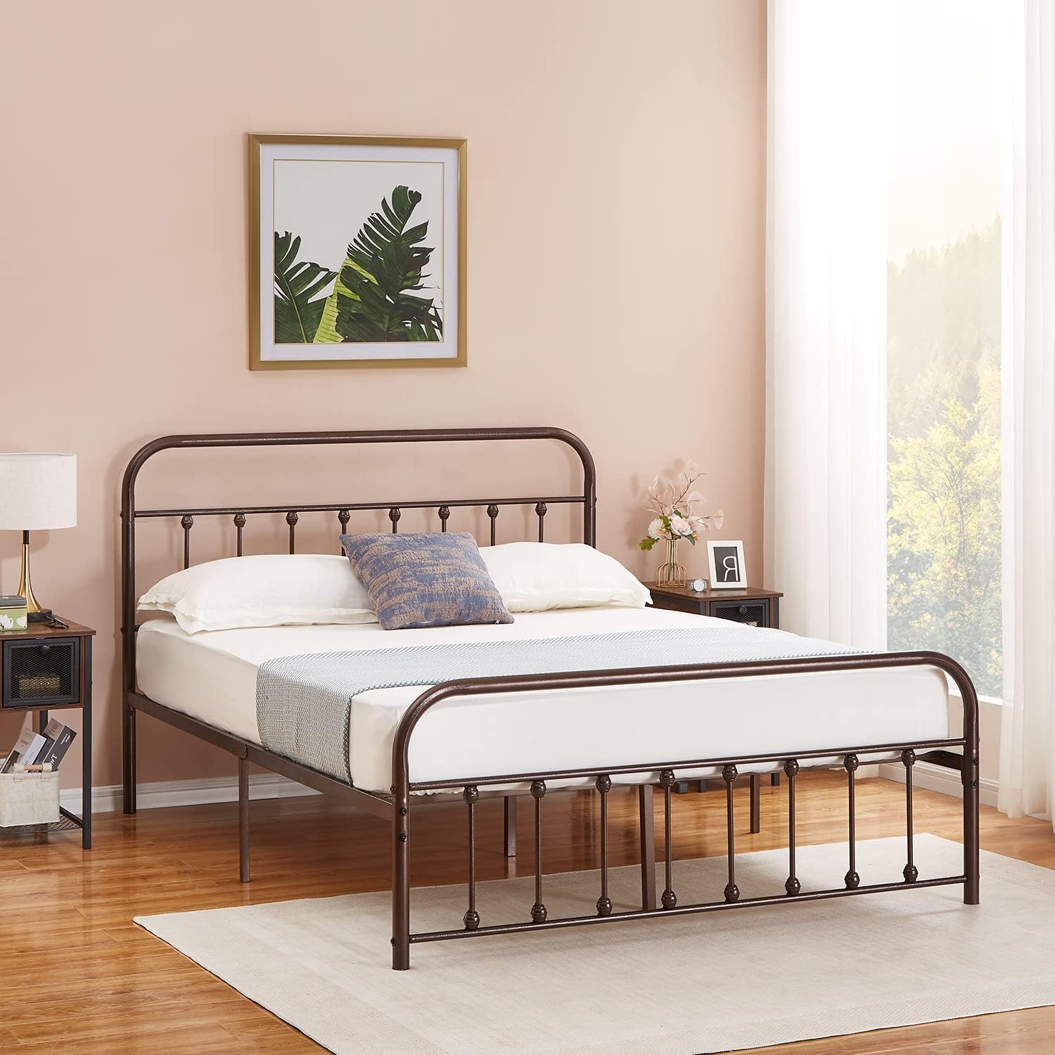 VECELO Metal Platform Bed Frame Mattress Foundation Modern&Simple Style