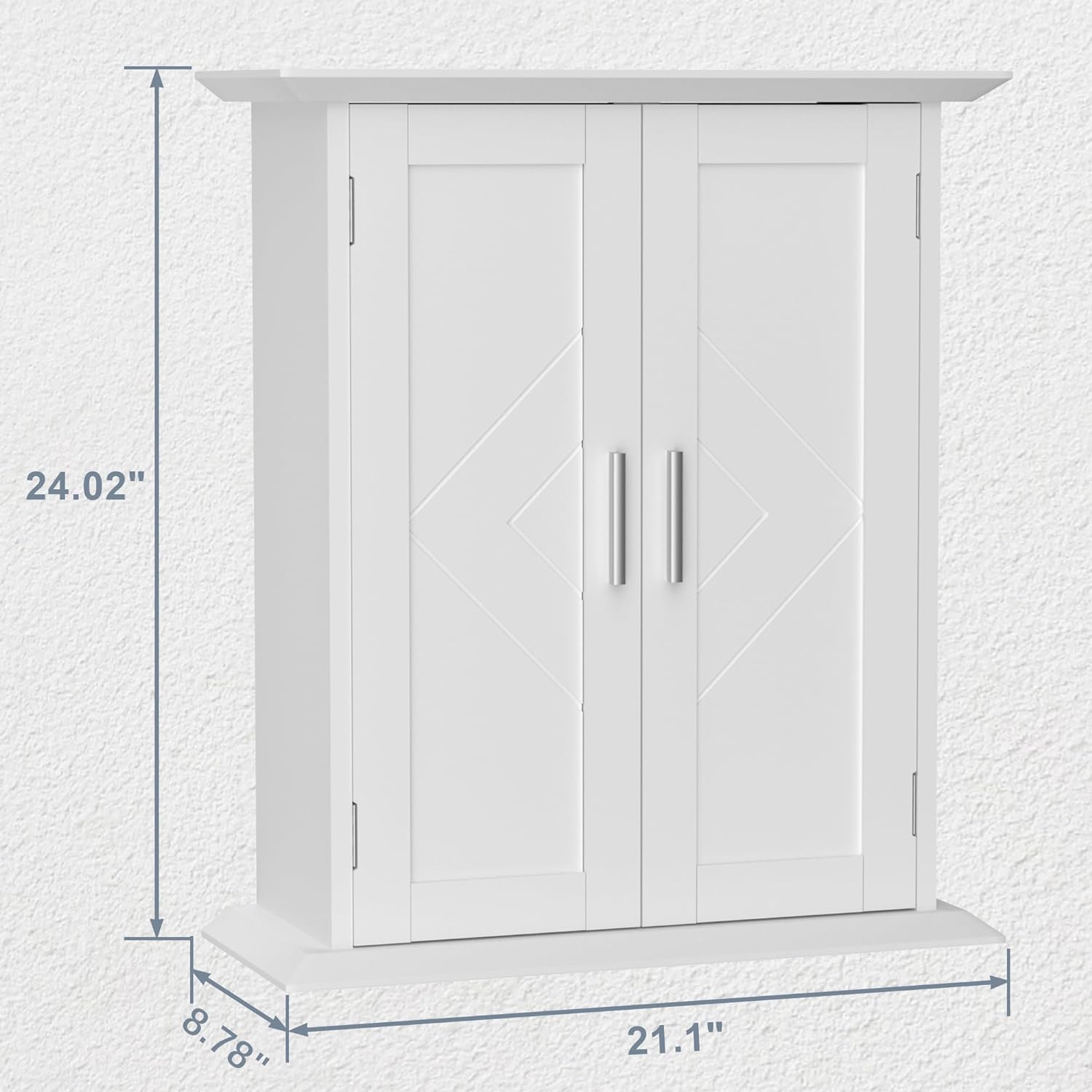 VECELO Bathroom Floor Cabinet Freestanding Wooden Storage Organizer - VECELO