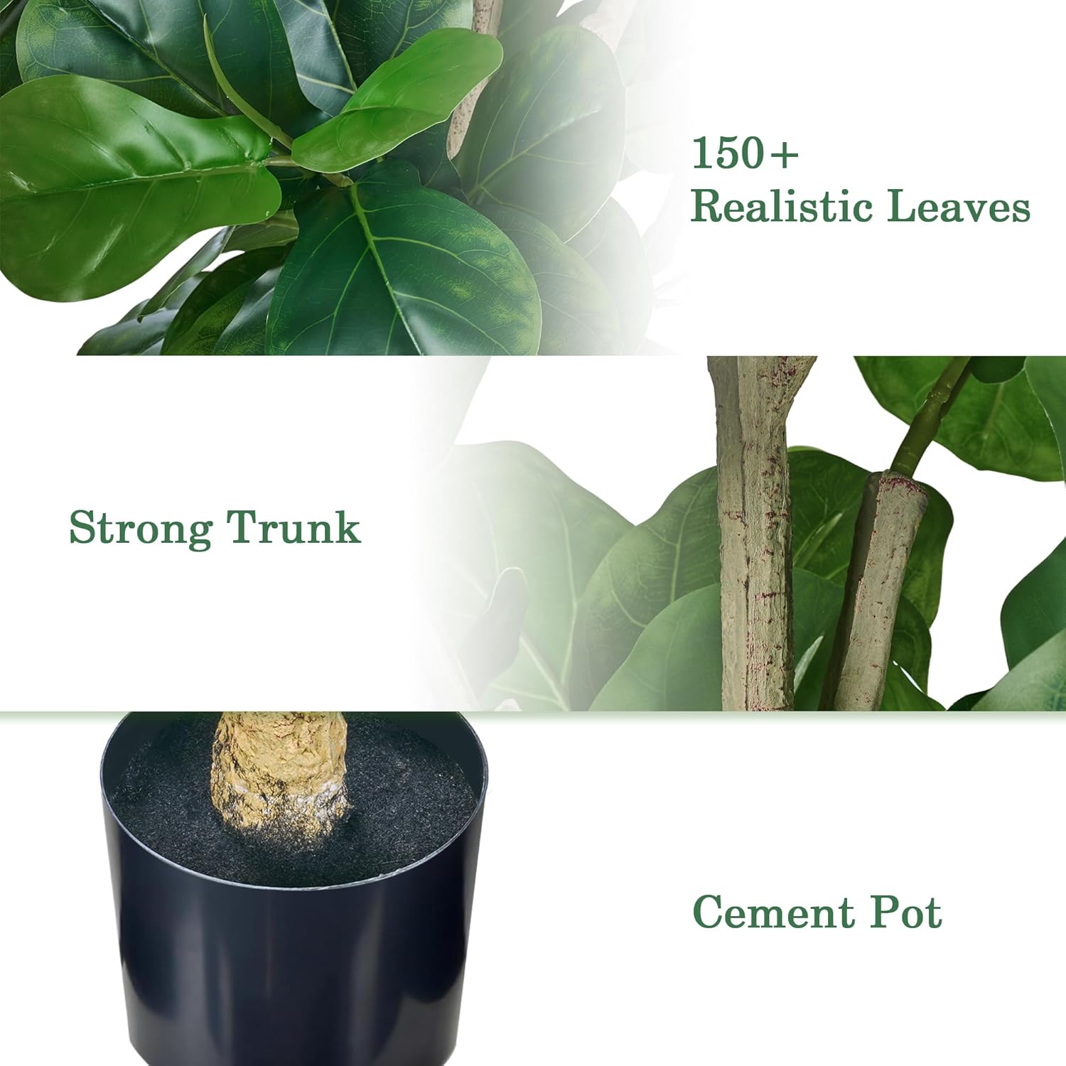 VECELO 6ft Artificial Fiddle Leaf Fig Tree