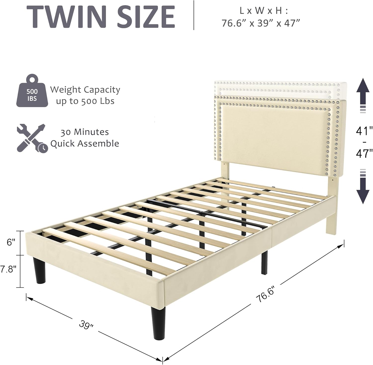 VECELO Modern Platform Bed Frame/Mattress Foundation
