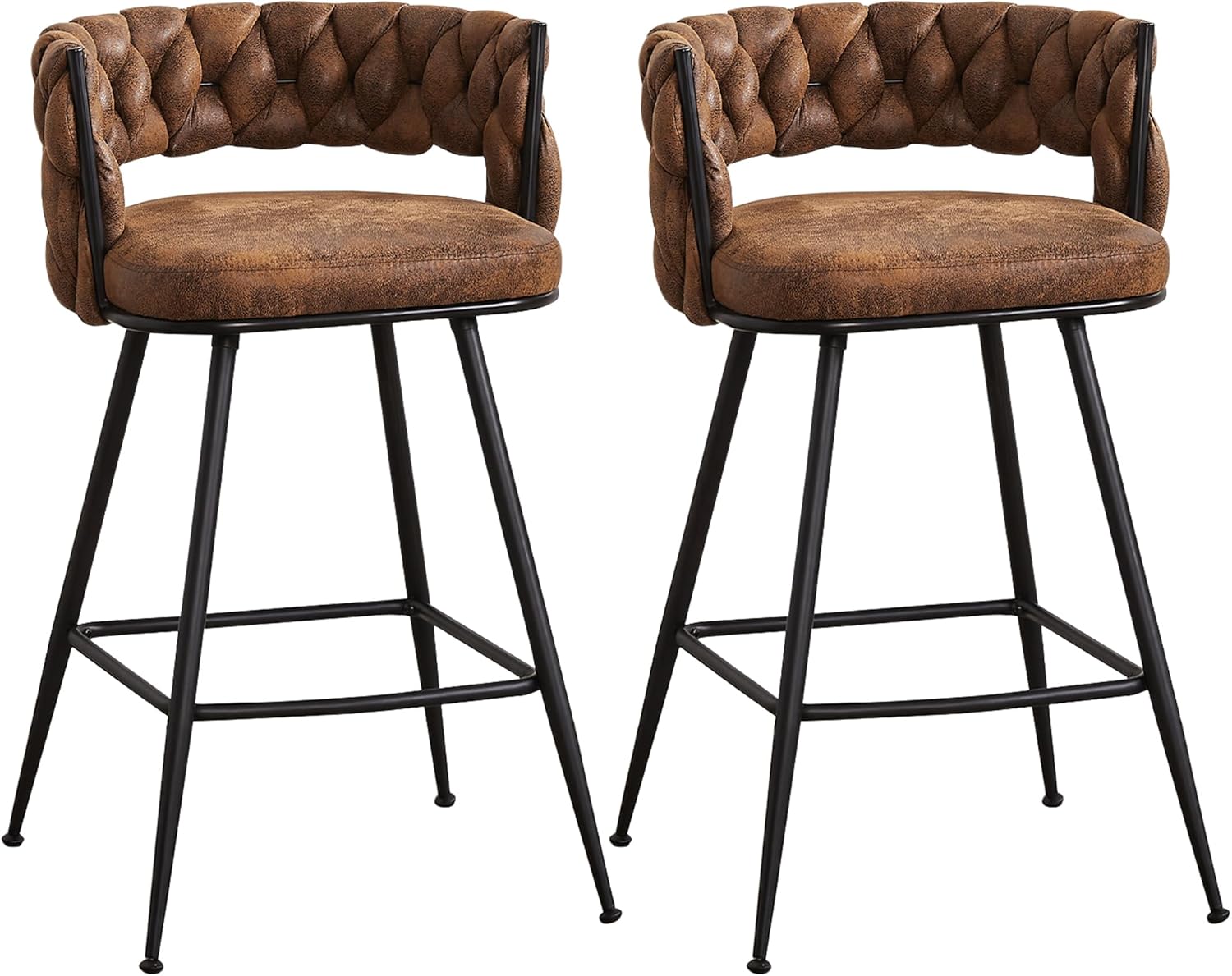 VECELO Bar Stools, Counter Height Bar Stools