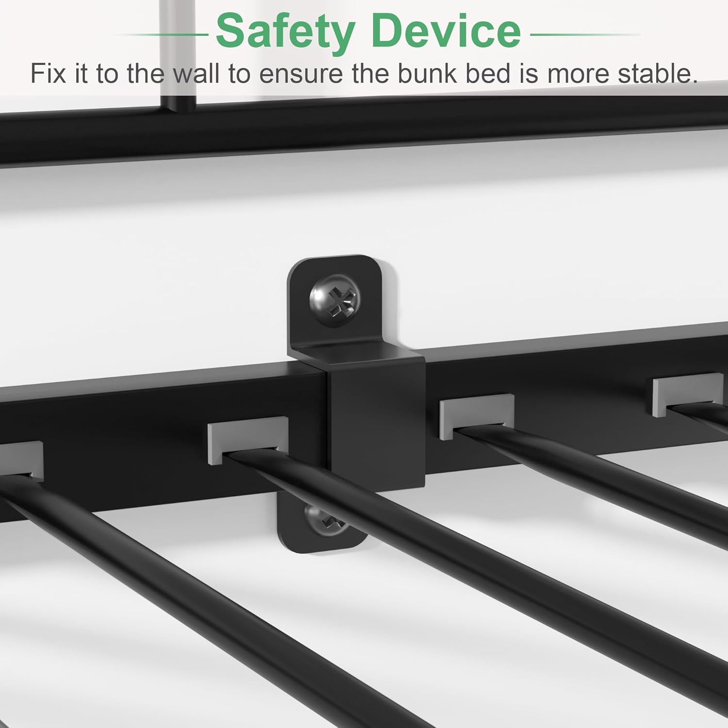 VECELO Metal Bunk Bed Twin Over Twin, Industrial Bunkbeds with Ladder and Full-Length Guardrail