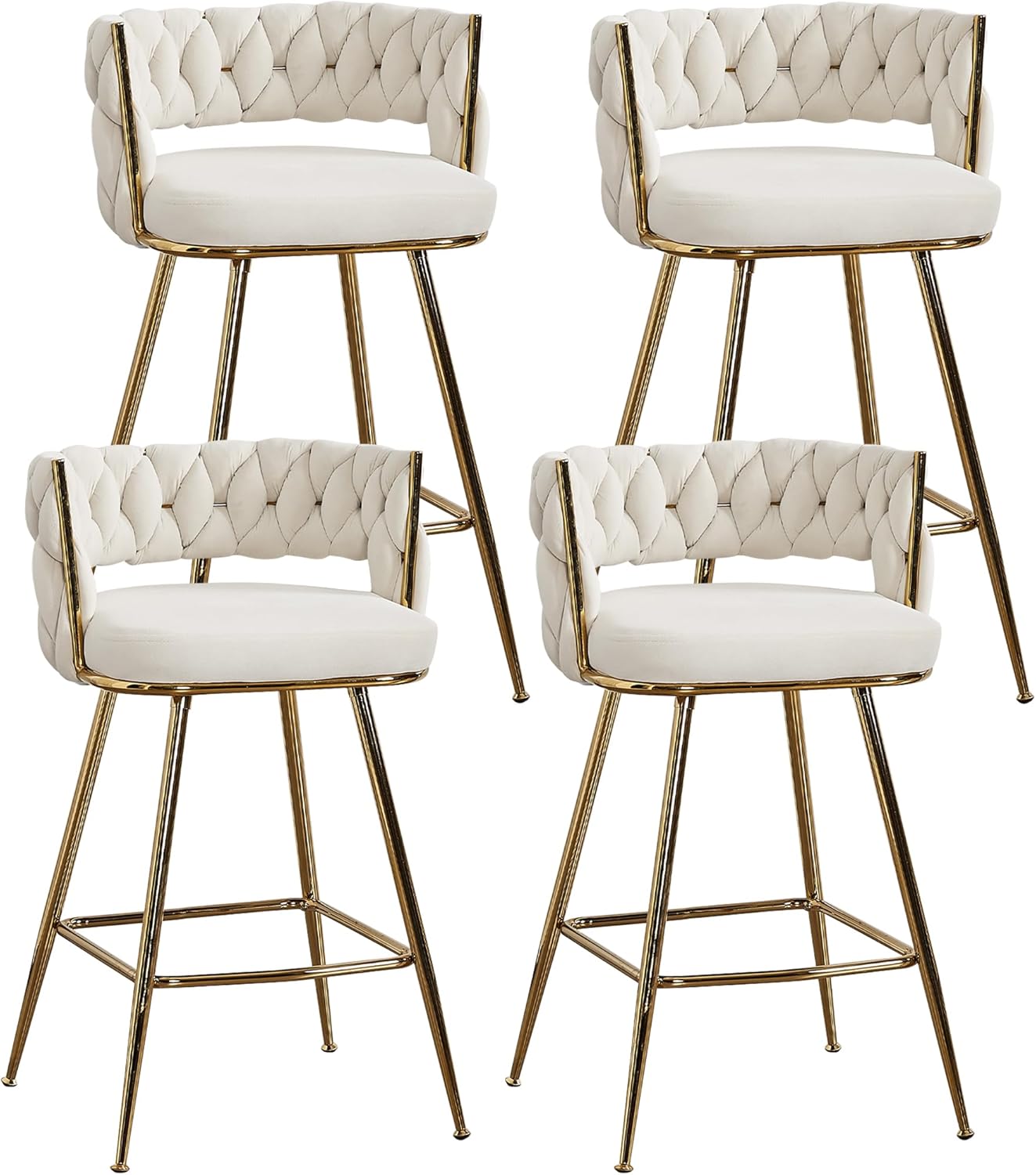 VECELO Bar Stools, Counter Height Bar Stools