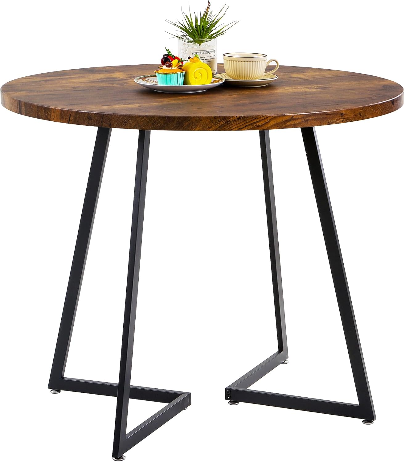 VECELO 35" Round Dining Table for 4