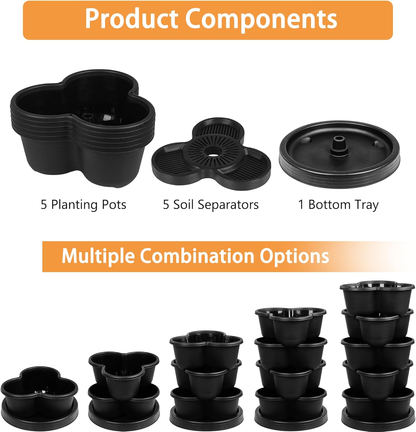 VECELO 5 Tier Vertical Garden Planter