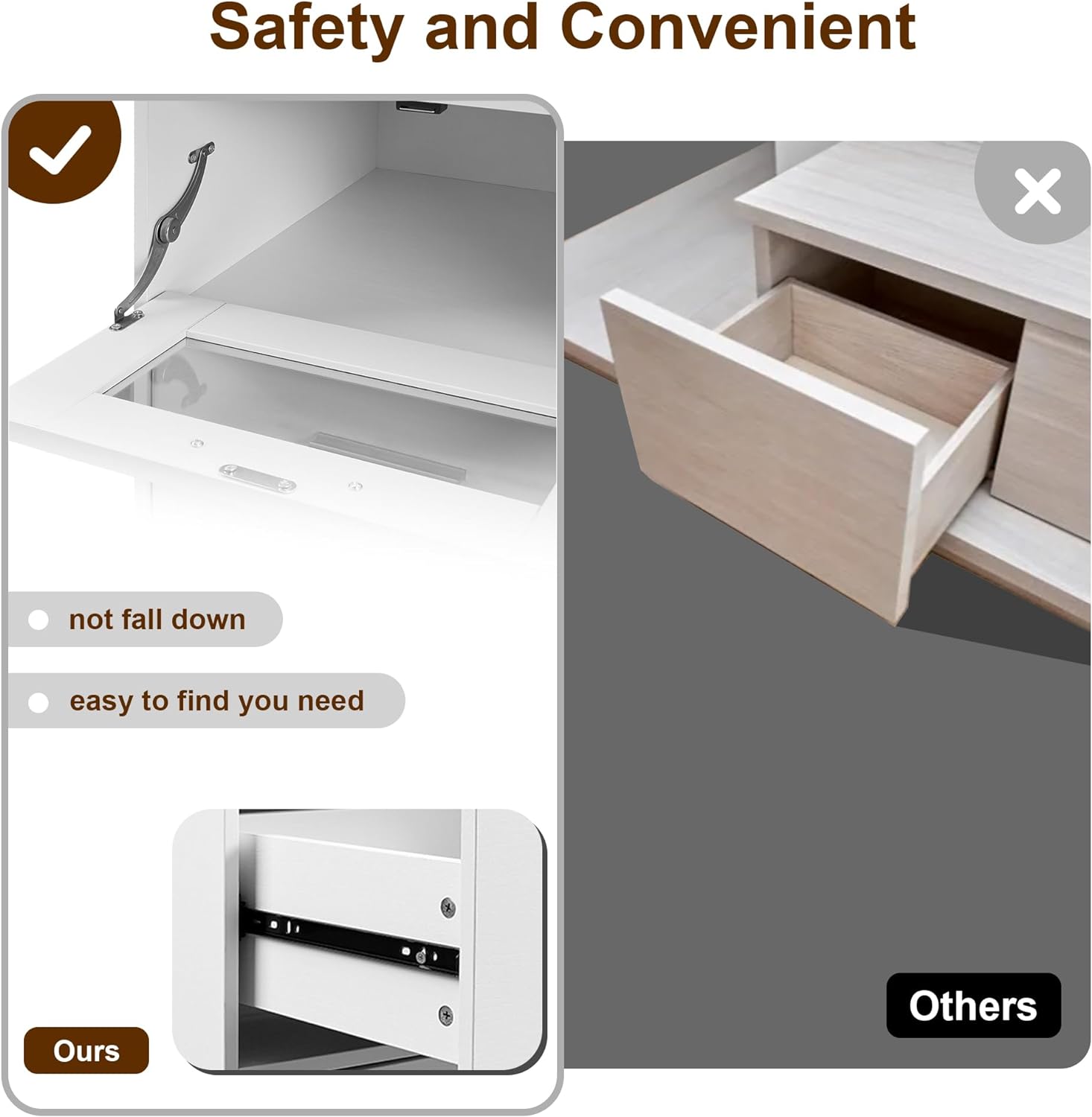 VECELO Dresser for Bedroom Chest of 4 Drawers/6 Drawer with Adjustable LED Lights