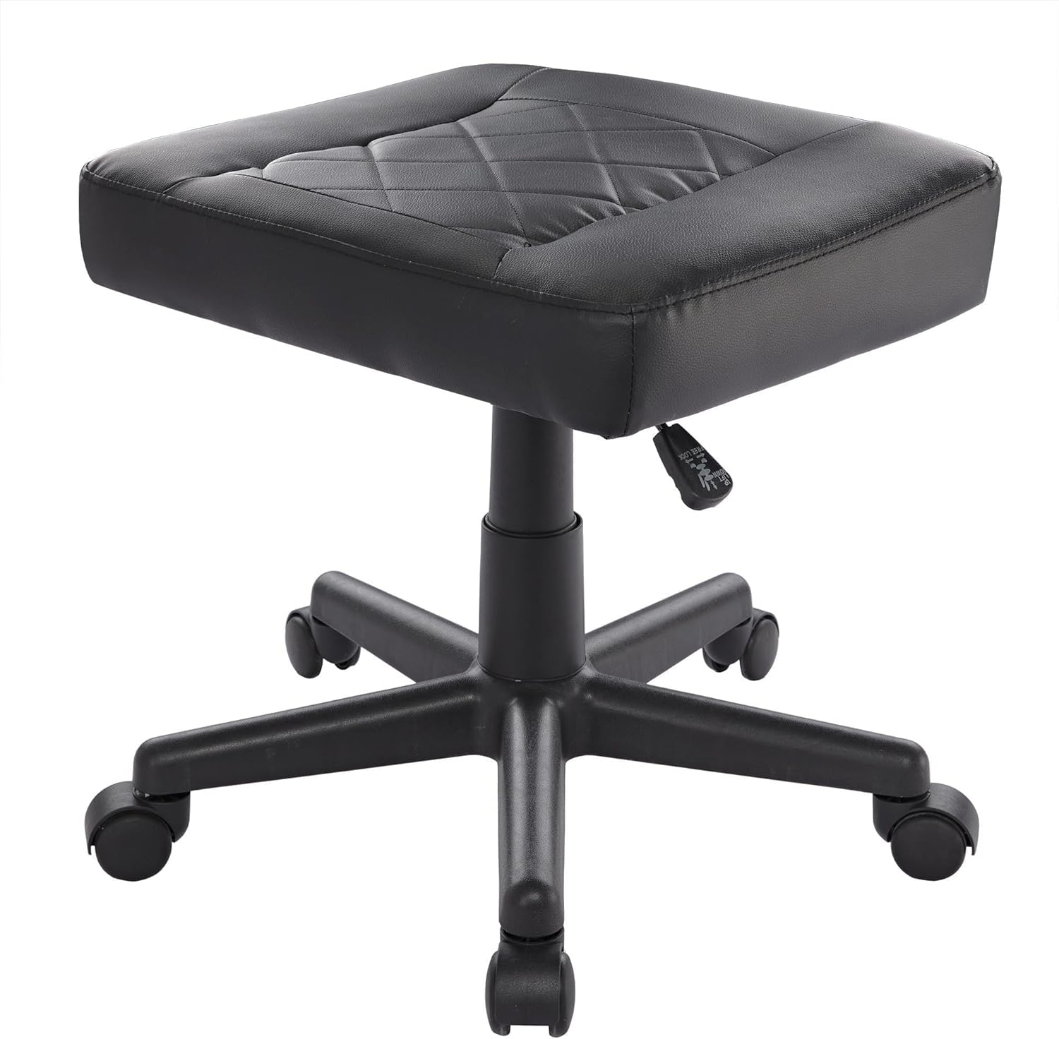 VECELO Under Desk Footrest, PU Ergonomic Foot Rest with Wheels