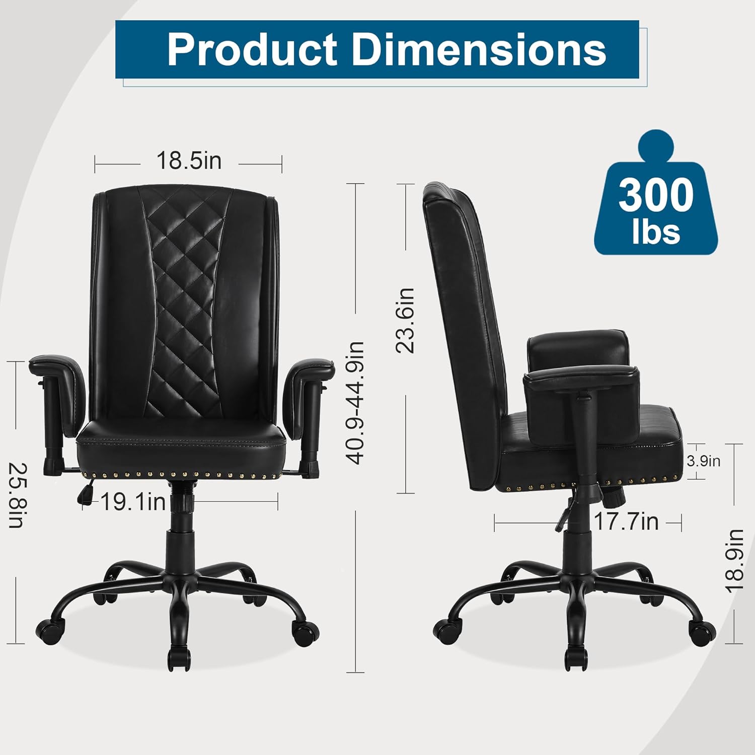 VECELO Ergonomic Office Chair – High Backrest with Tilt