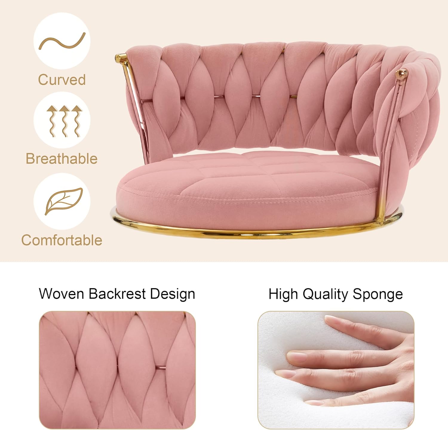 VECELO Bar Stools Set of 2, Adjustable Barstools Counter Height Stools with Back and Arm - VECELO