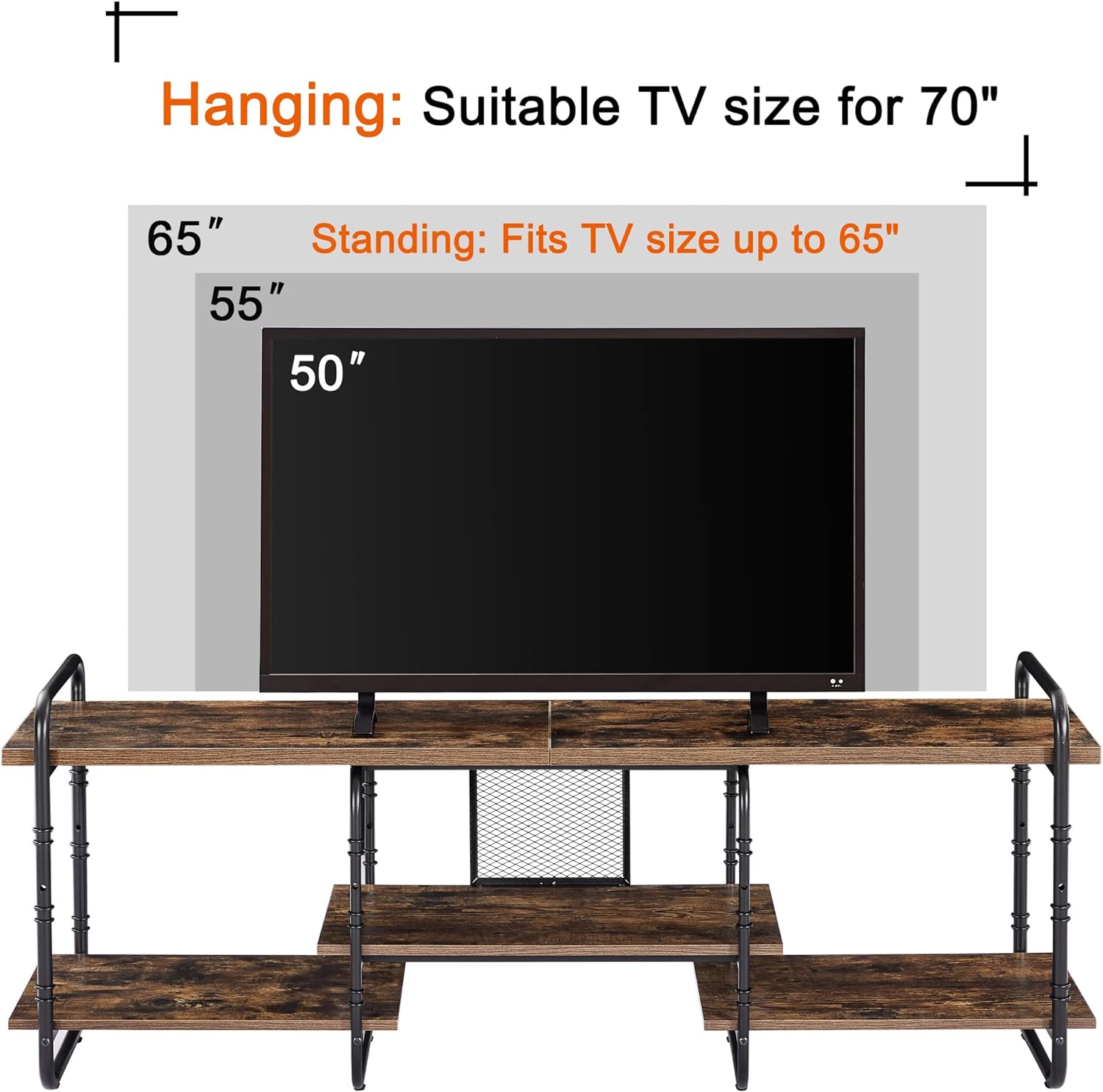 Industrial Television Stand TV Entertainment Center