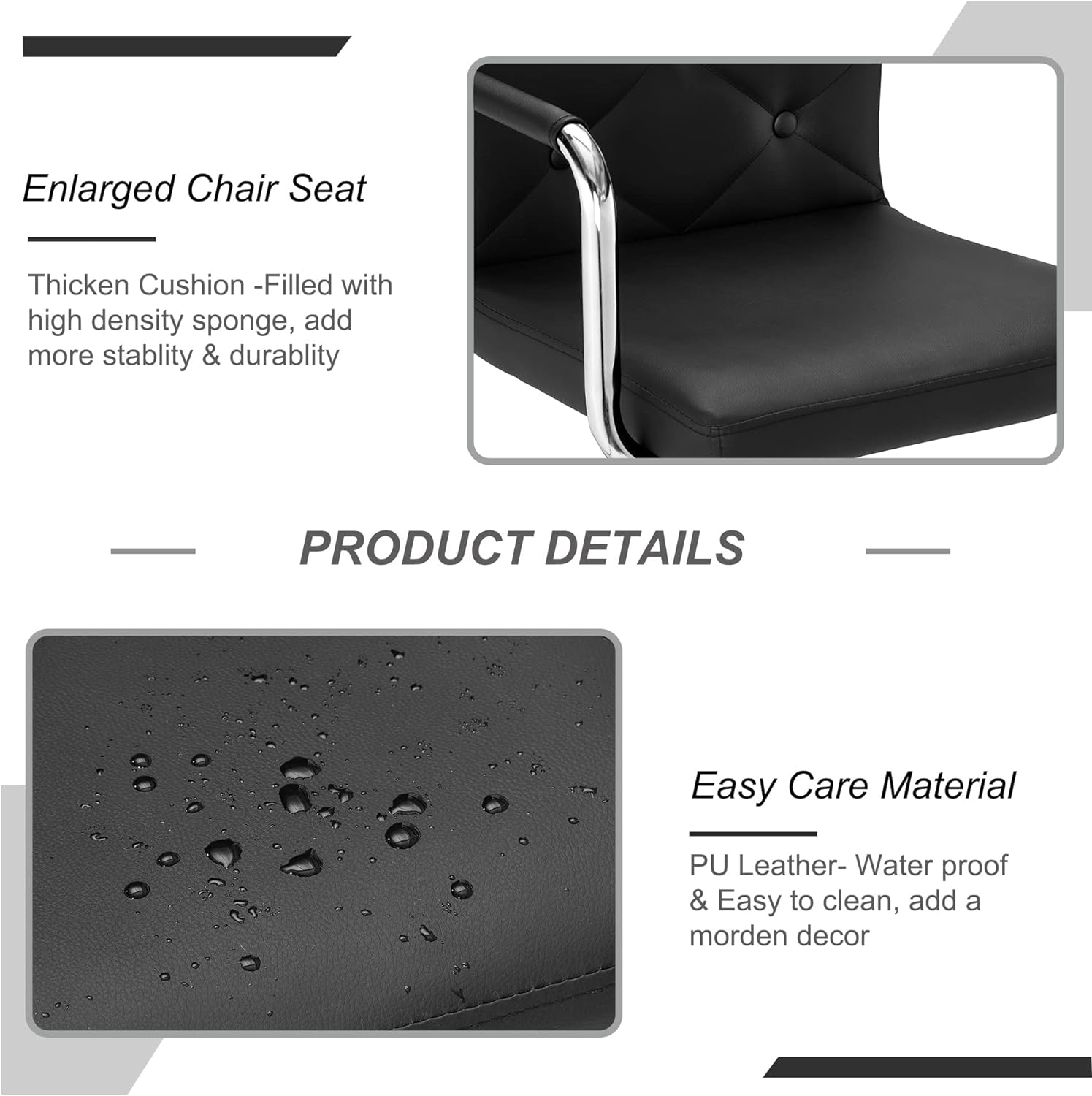 VECELO Adjustable Counter Height Bar Stools Set of 2 - VECELO