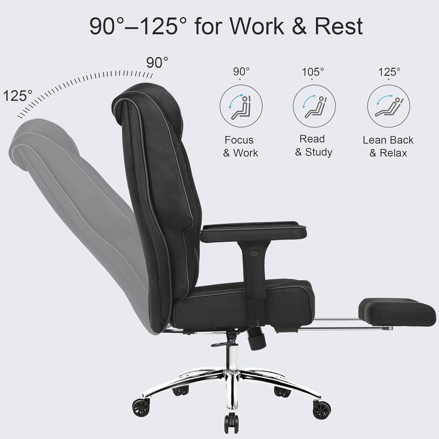 VECELO Big and Tall Office Chair 400lbs