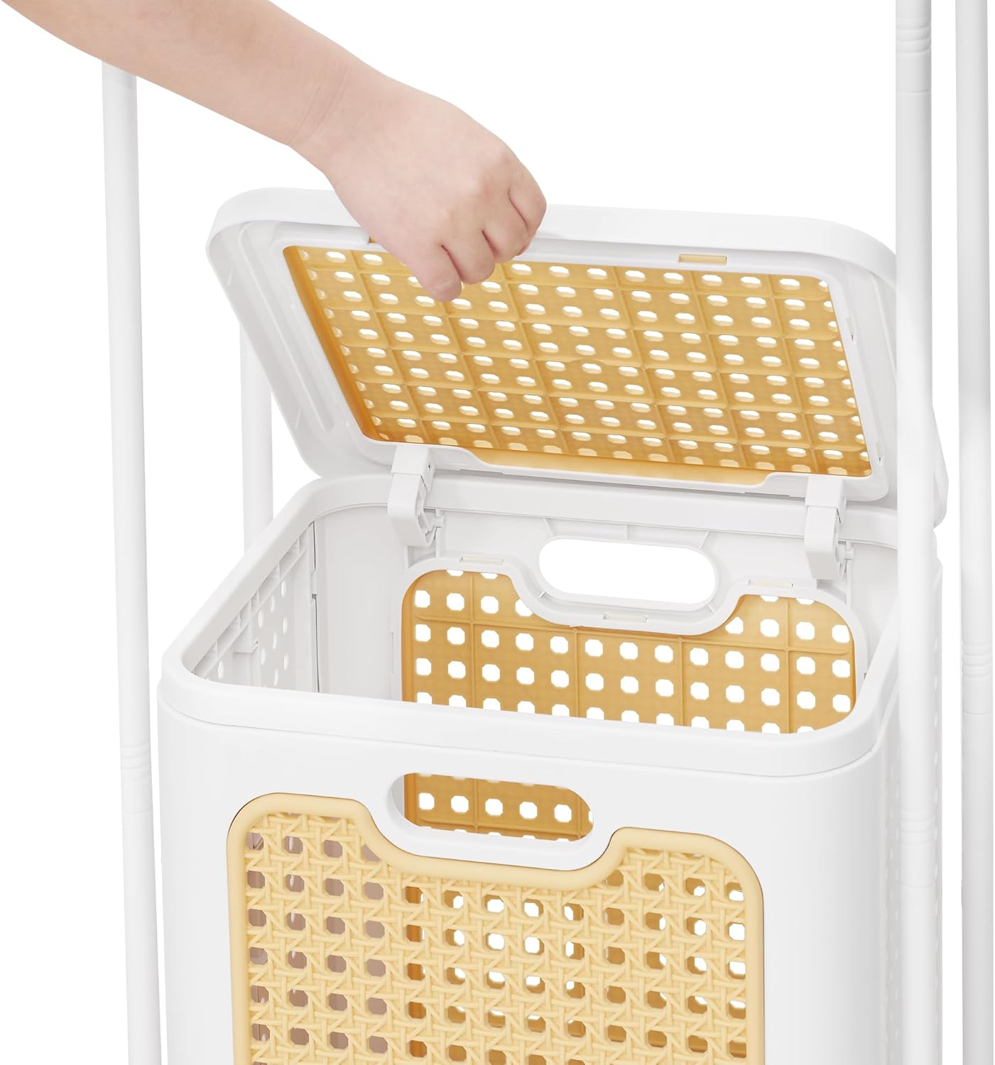 VECELO Laundry Hamper with Clothes Rack