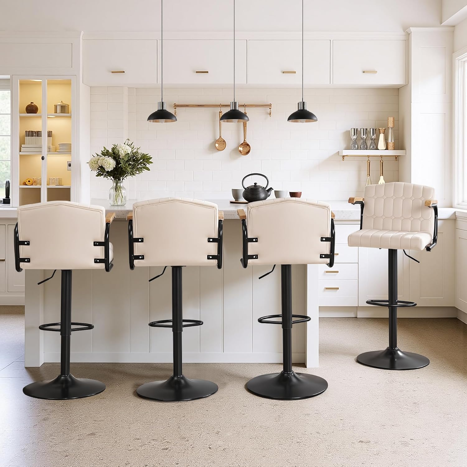 VECELO Bar Stools Set of 2