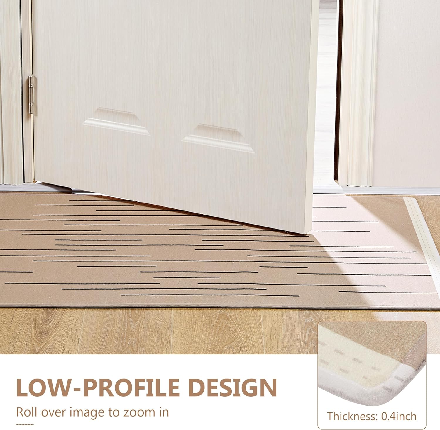 VECELO Front Door Mat Indoor Welcome Mat Outdoor, Absorbent Muddy Kitchen Rugs