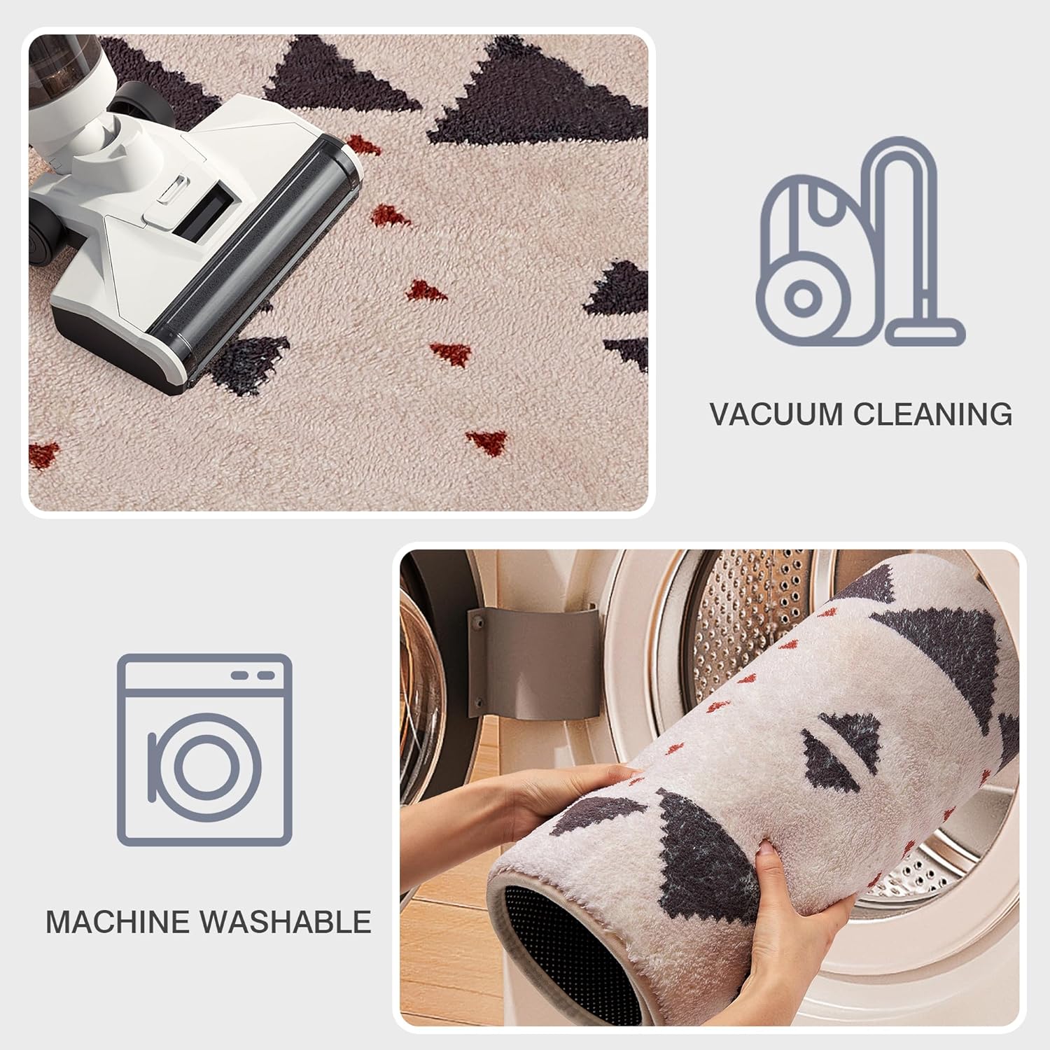 VECELO Outdoor Front Door Mat Outside Entrance, Low-Profile Welcome Mat