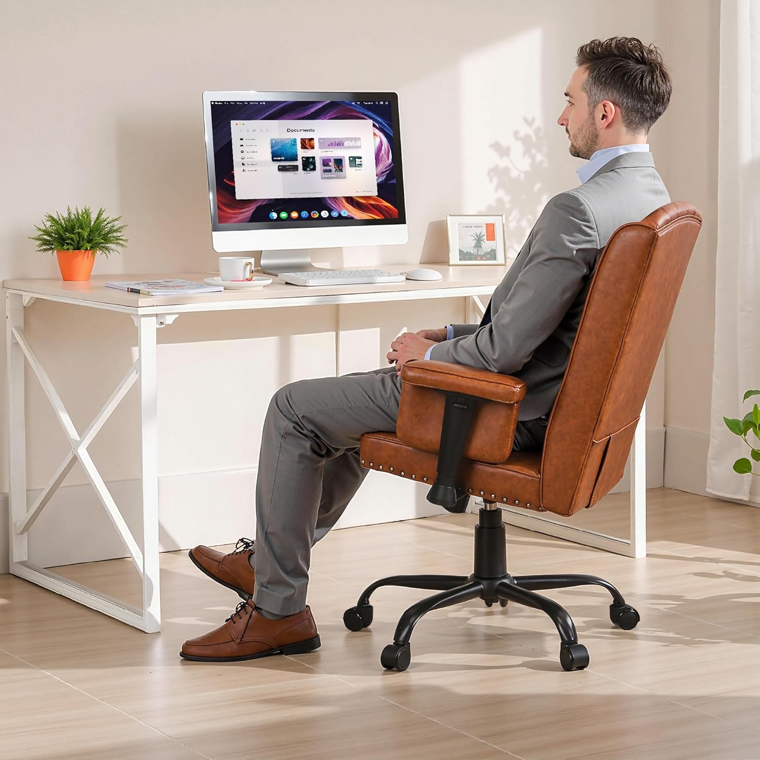 VECELO Ergonomic Office Chair – High Backrest with Tilt