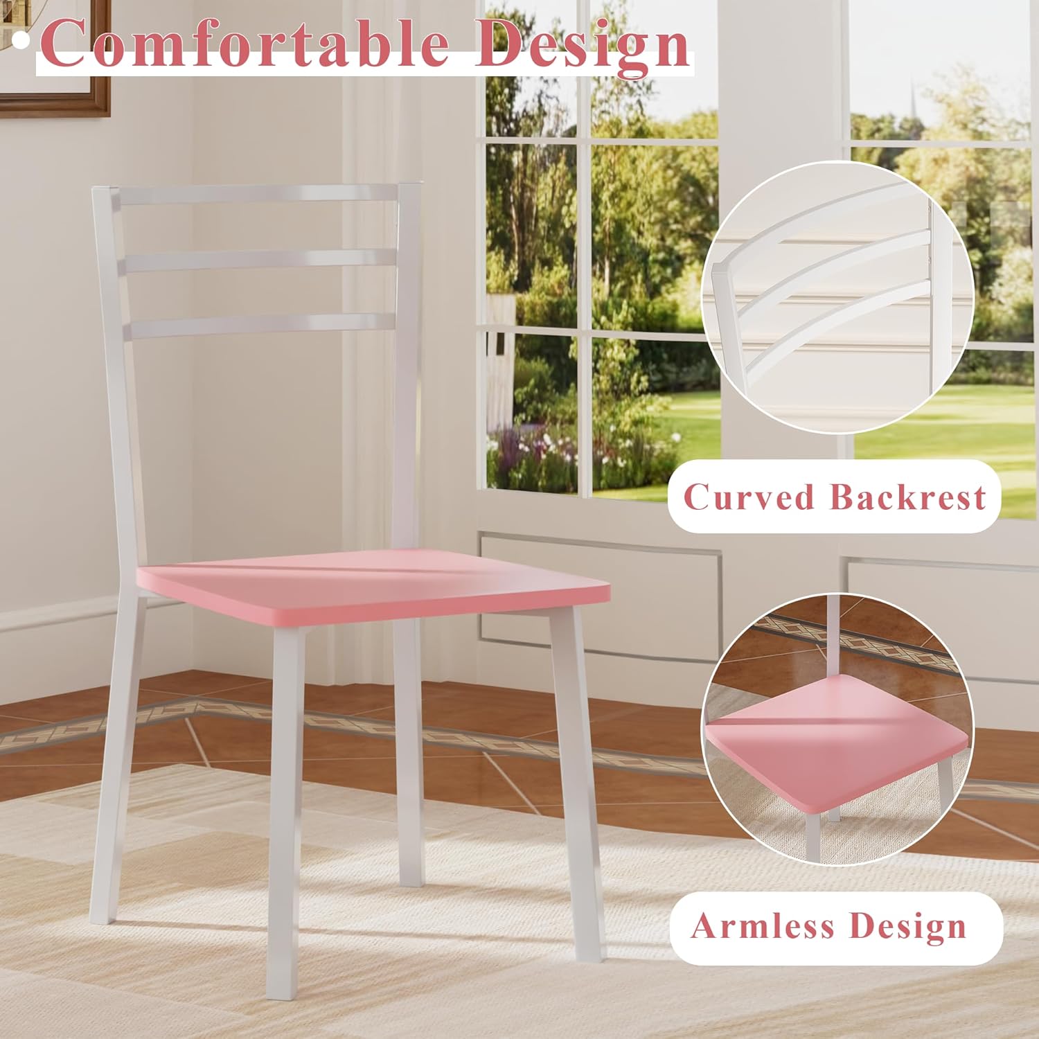 VECELO 3 Piece Kitchen Dining Room Set