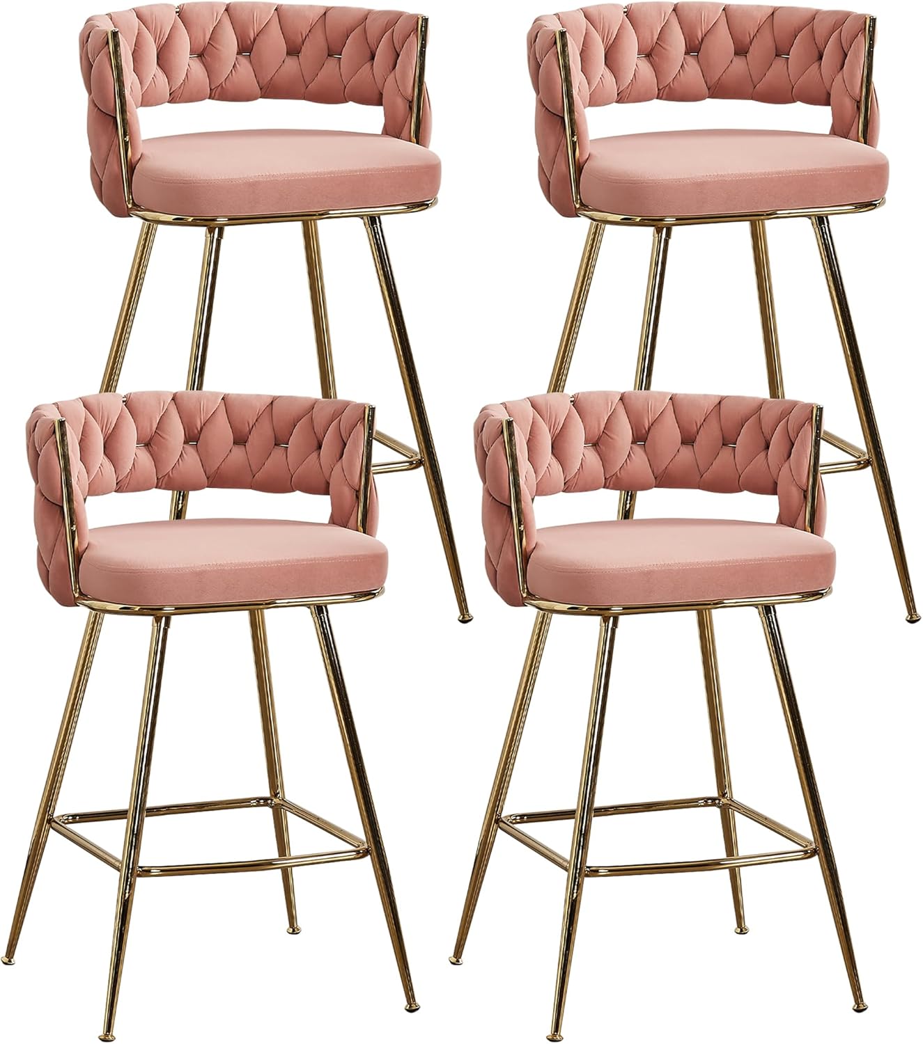 VECELO Bar Stools, Counter Height Bar Stools