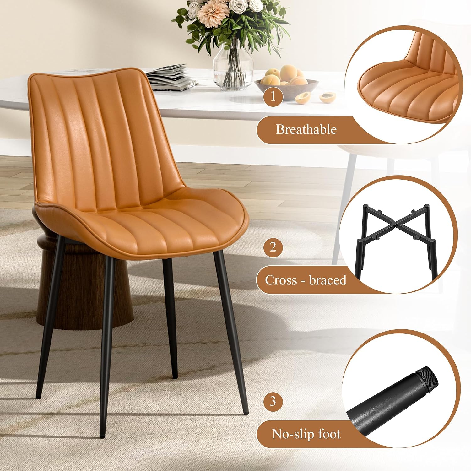 VECELO Dining Chairs Set of 2