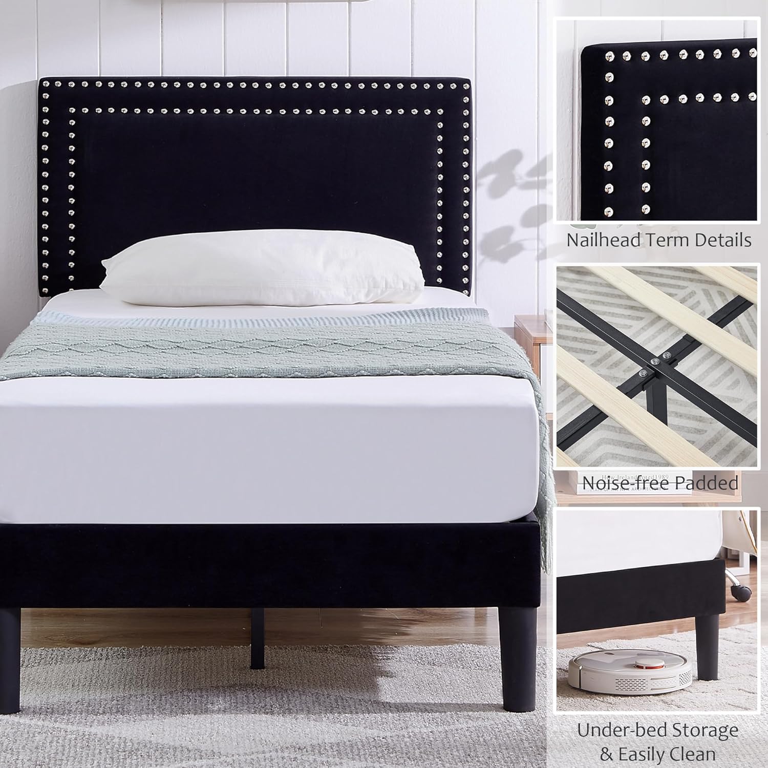 VECELO Modern Platform Bed Frame/Mattress Foundation