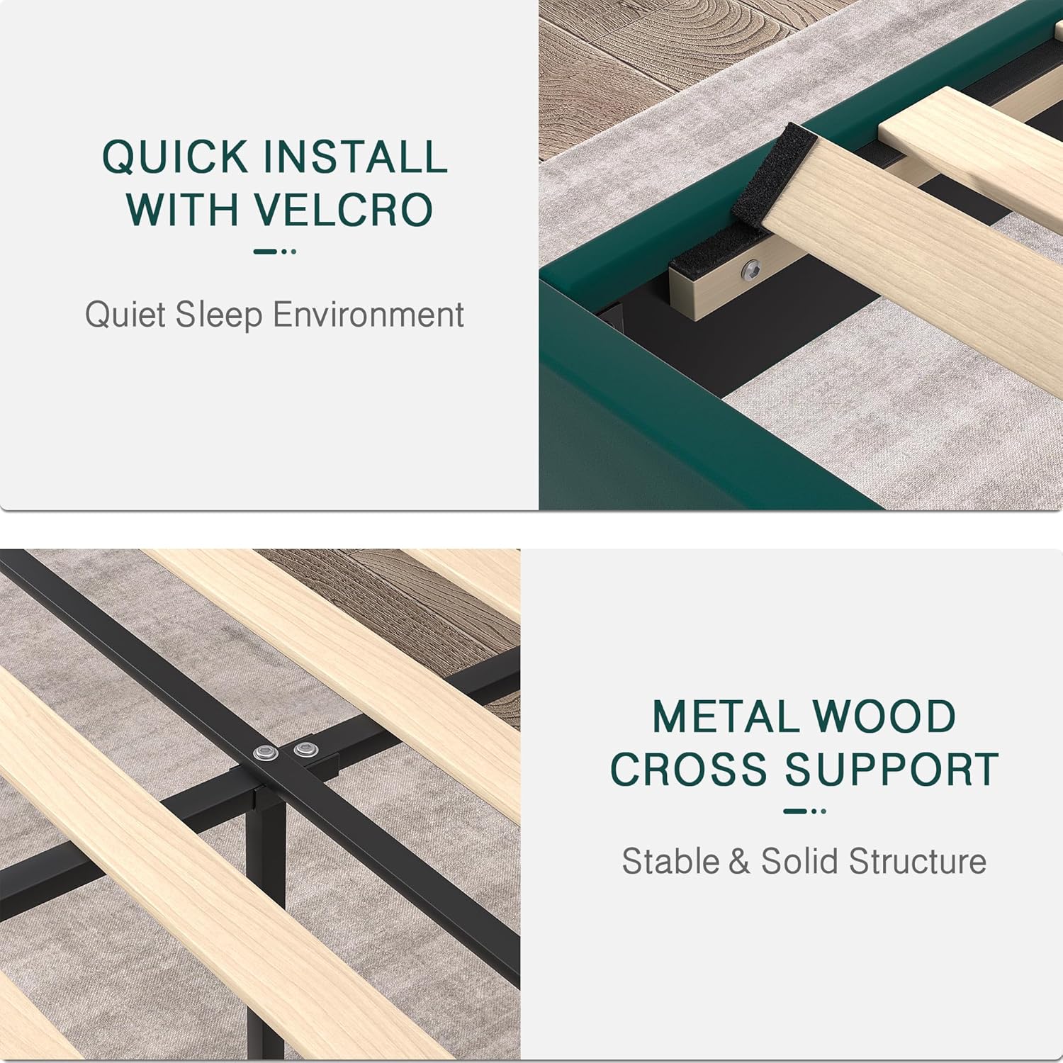 VECELO Modern Platform Bed Frame/Mattress Foundation