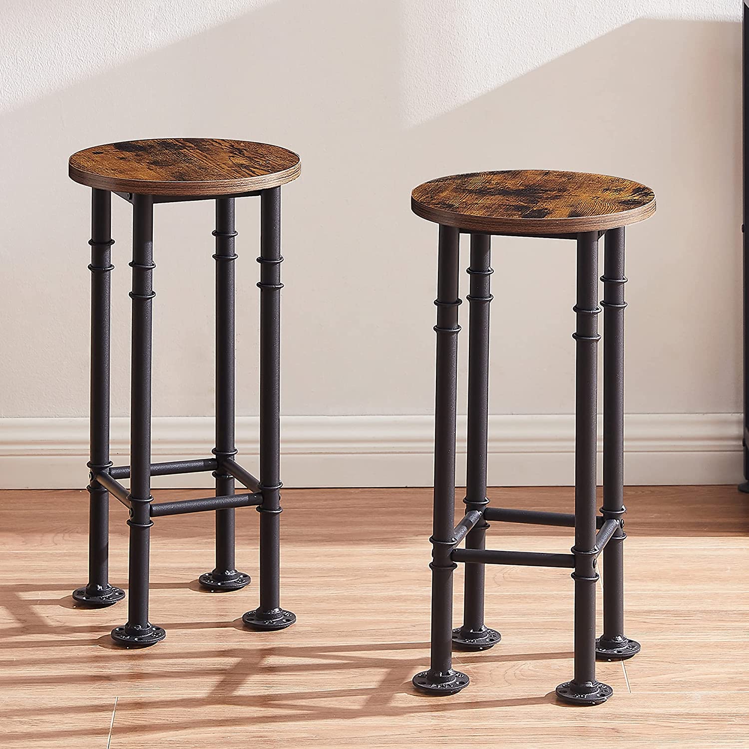 VECELO Counter Height Bar Stools Set of 2