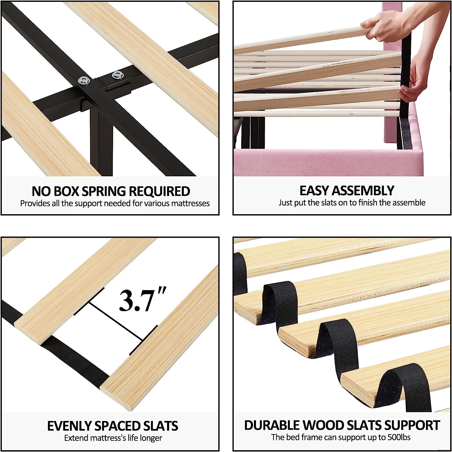 VECELO Modern Platform Bed Frame/Mattress Foundation