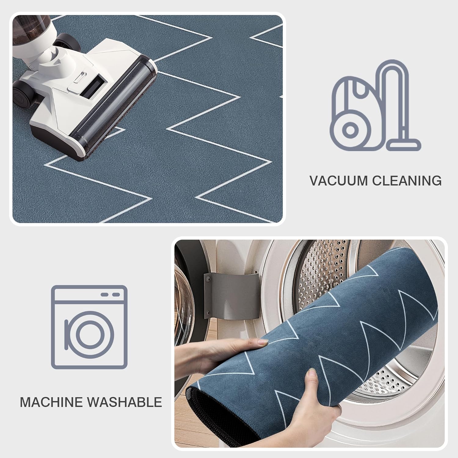 VECELO Outdoor Front Door Mat Outside Entrance, Low-Profile Welcome Mat