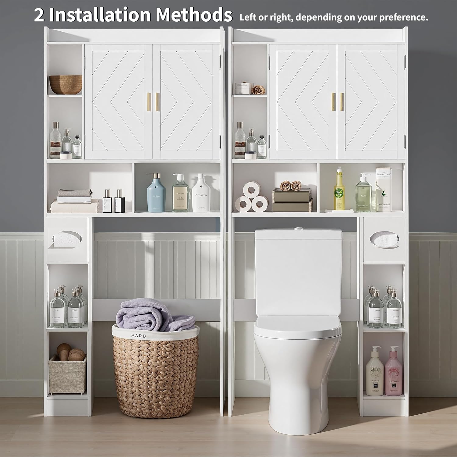 VECELO Over The Toilet Storage Cabinet