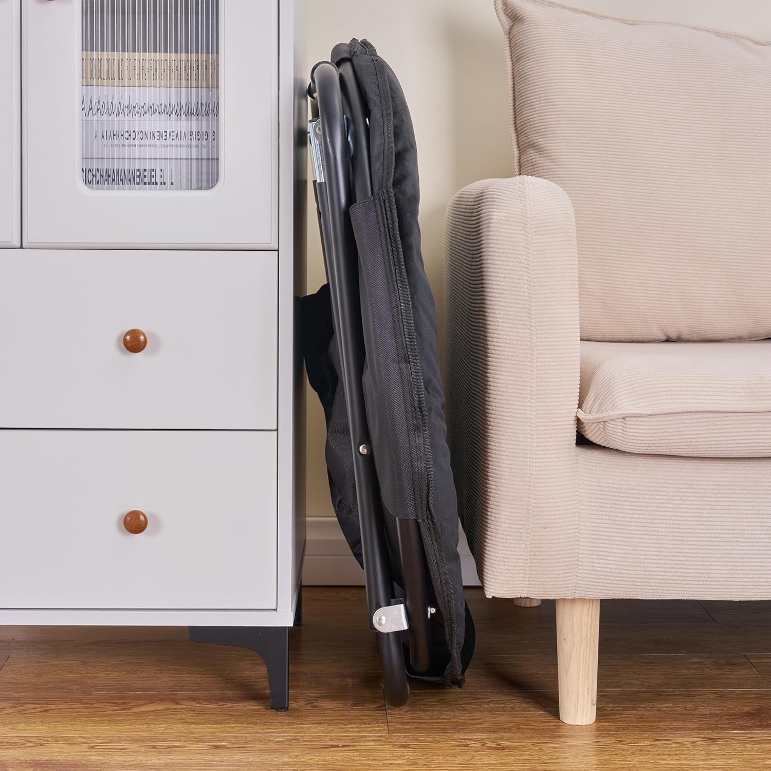 VECELO Saucer Chair for Adults, Folding Moon Chair with Metal Frame