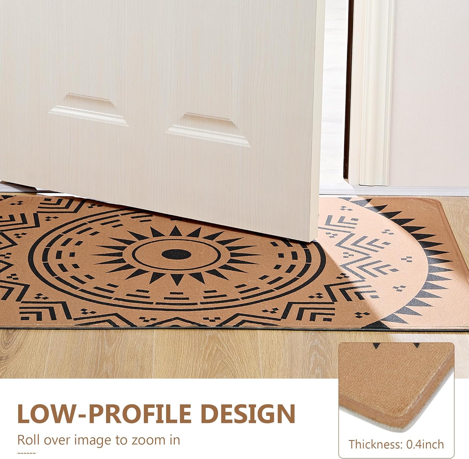 VECELO Front Door Mat Indoor Welcome Mat Outdoor, Absorbent Muddy Kitchen Rugs