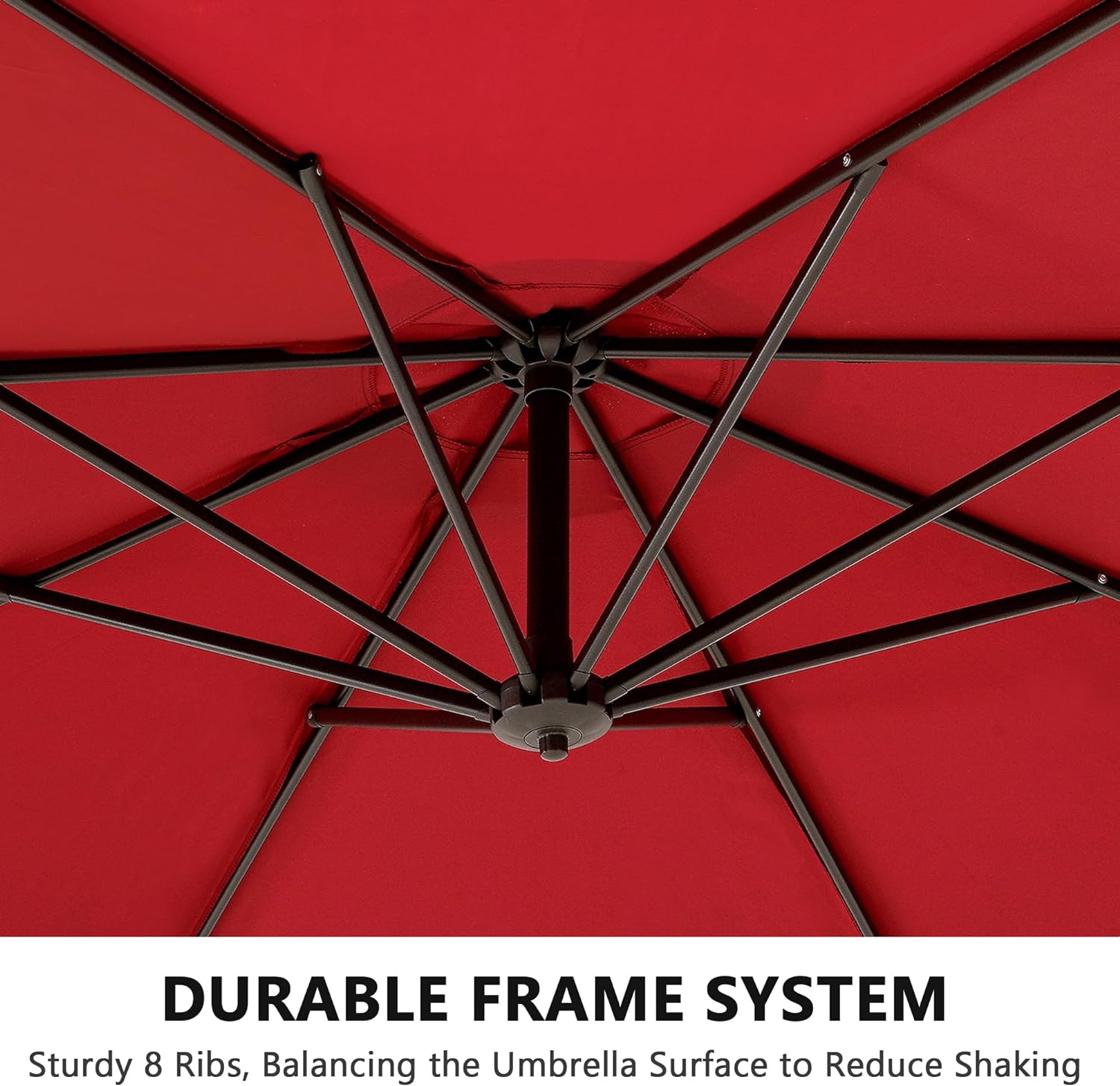 VECELO 10ft Offset Patio Umbrella with UV Protection Waterproof for Outdoor - VECELO