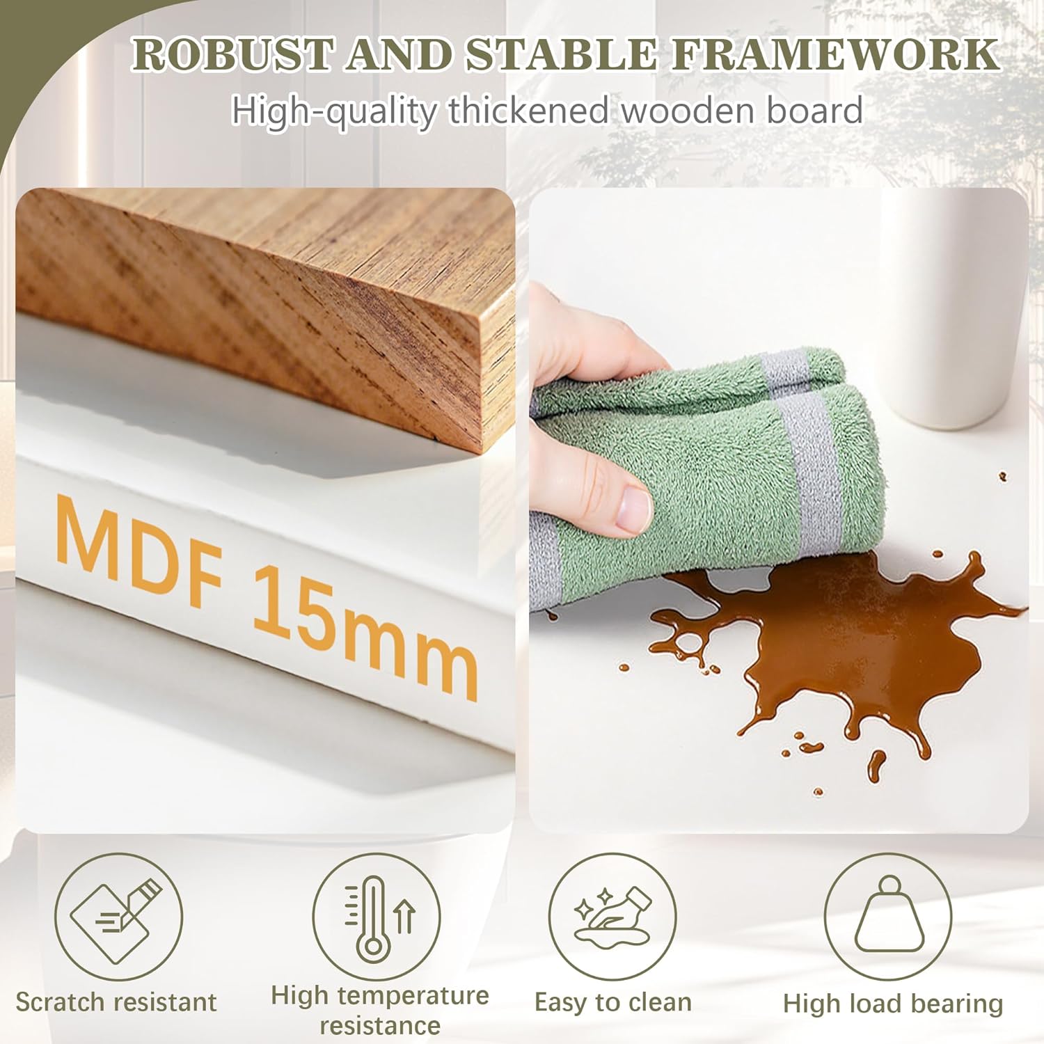 VECELO Corner Bathroom Cabinet