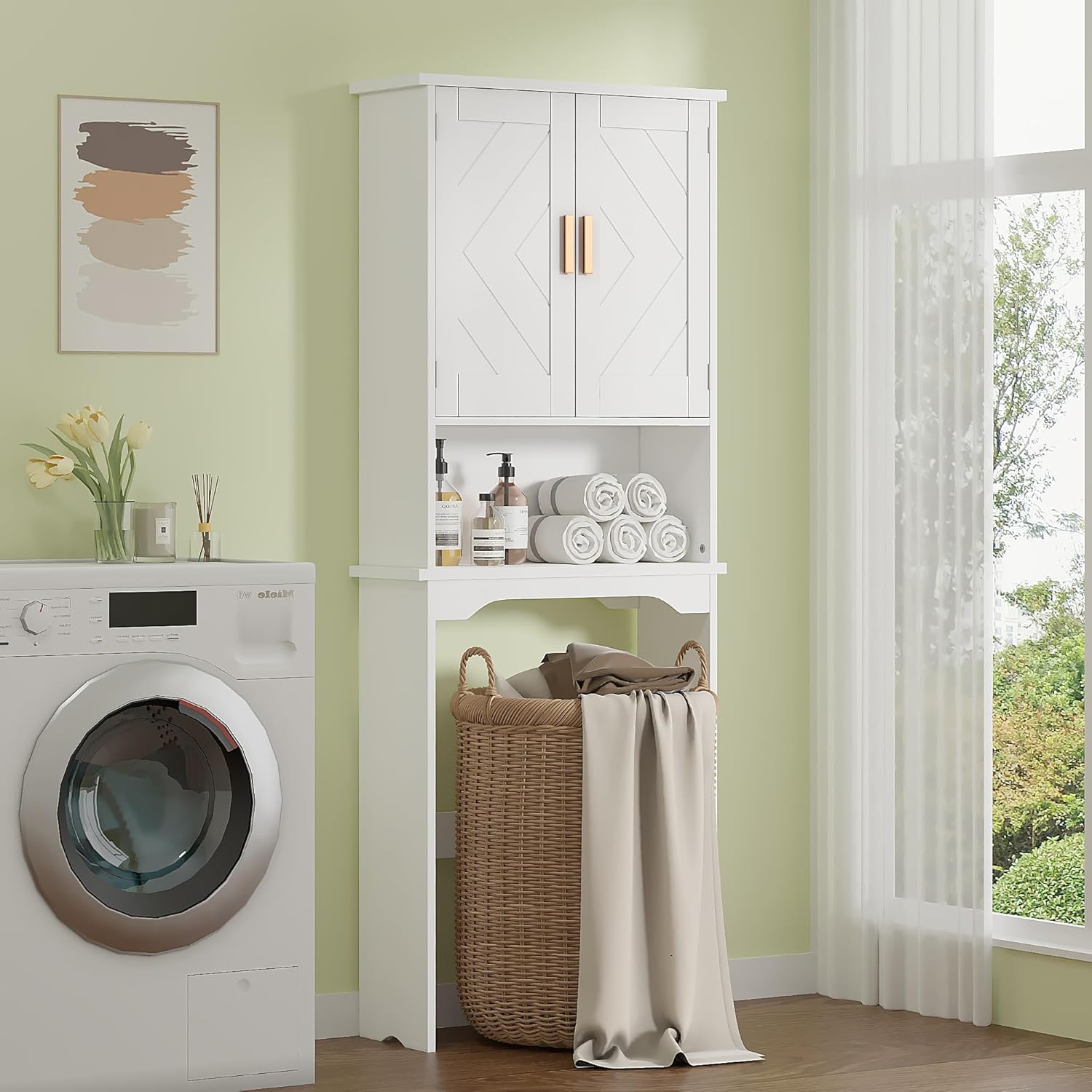 VECELO Over The Toilet Storage Cabinet