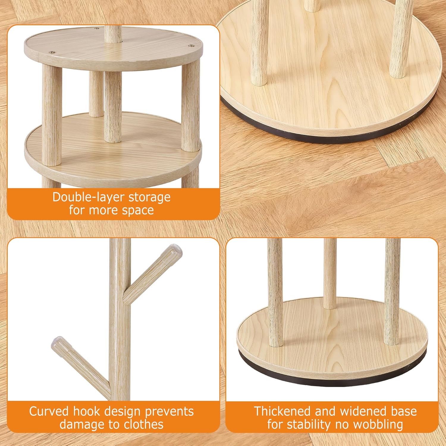 VECELO Coat Rack Freestanding