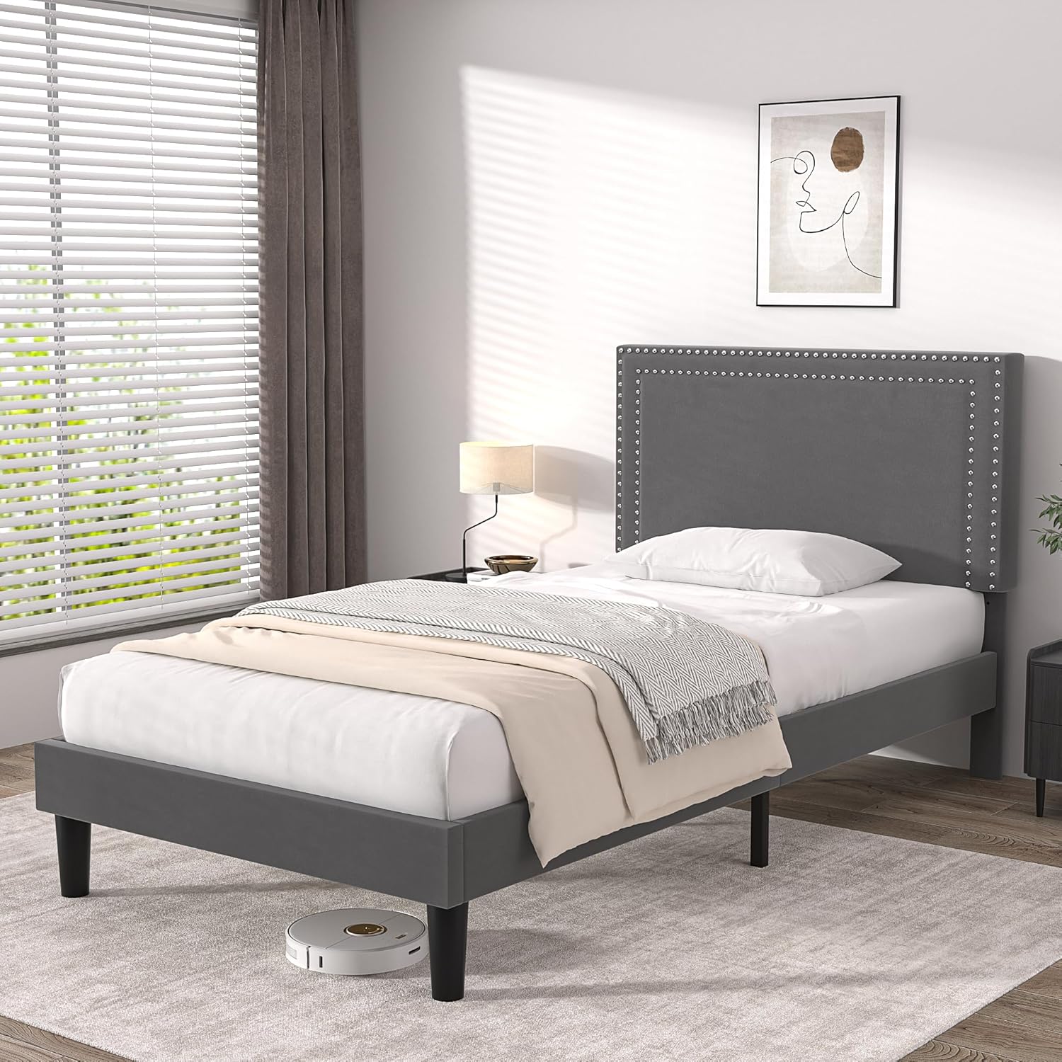 VECELO Modern Platform Bed Frame/Mattress Foundation