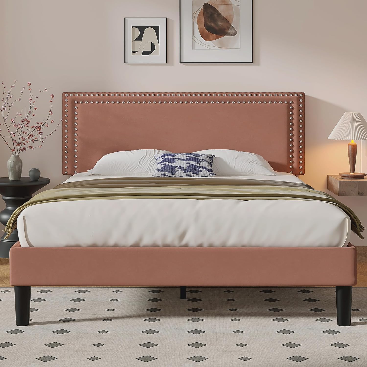 VECELO Modern Platform Bed Frame/Mattress Foundation