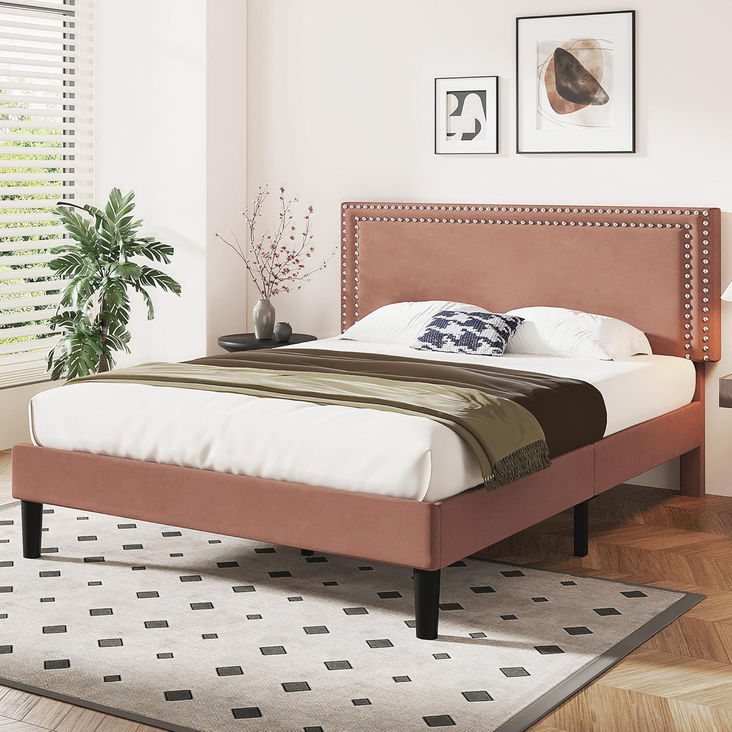 VECELO Modern Platform Bed Frame/Mattress Foundation