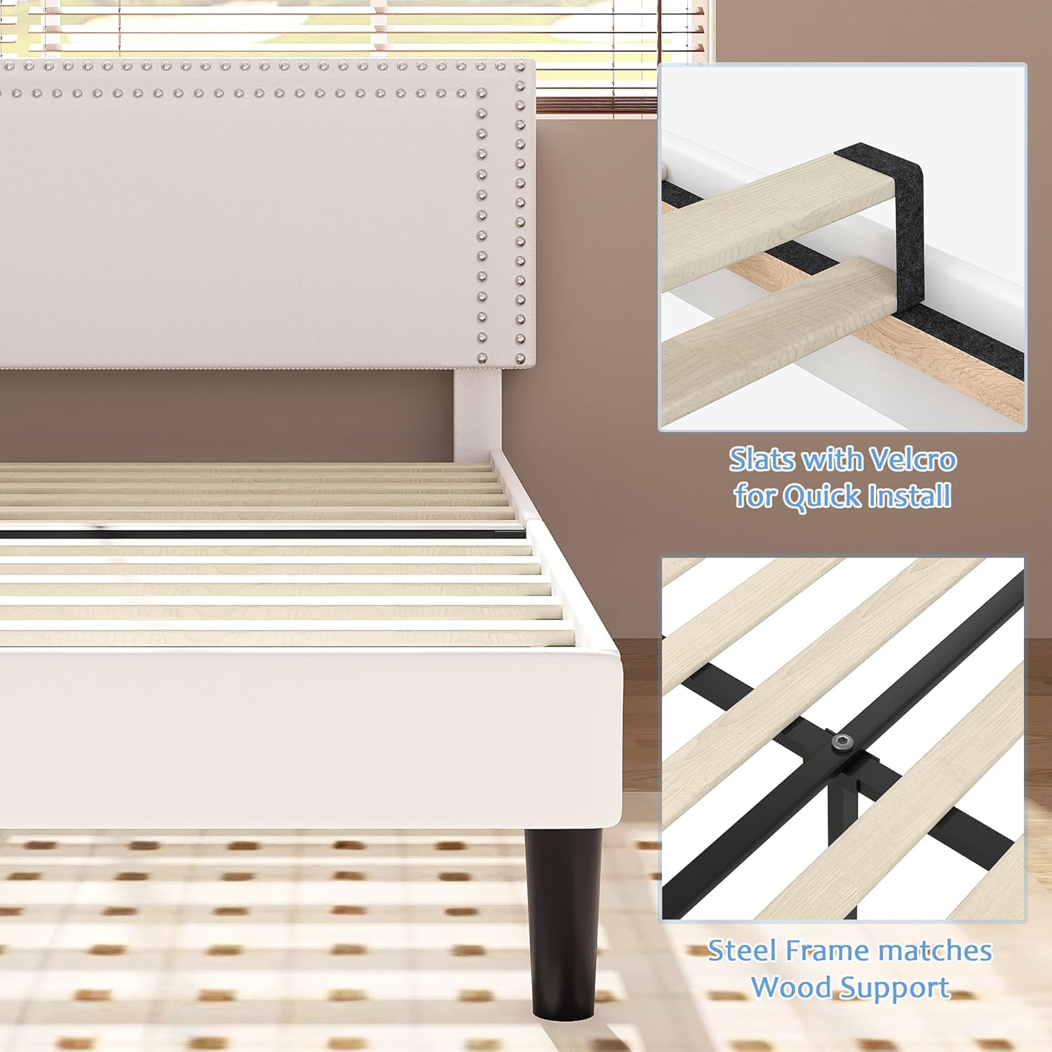 VECELO Modern Platform Bed Frame/Mattress Foundation